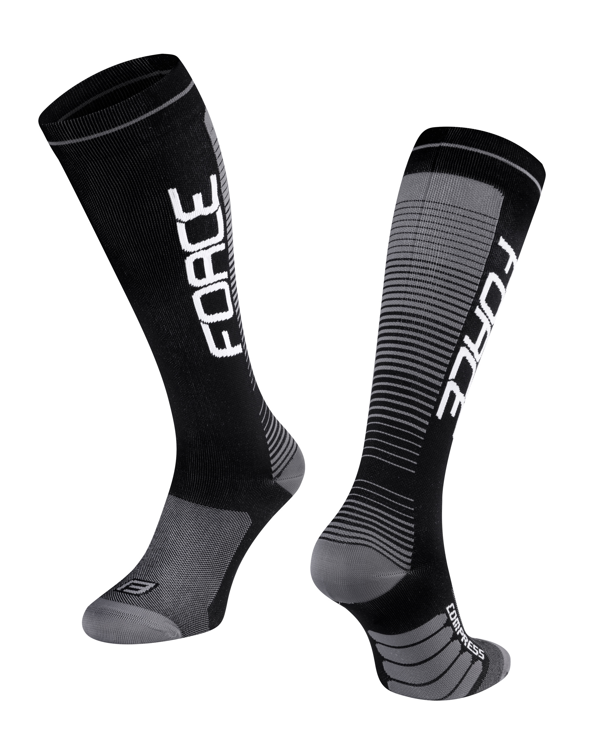 socks F COMPRESS, black-grey L-XL/42-47