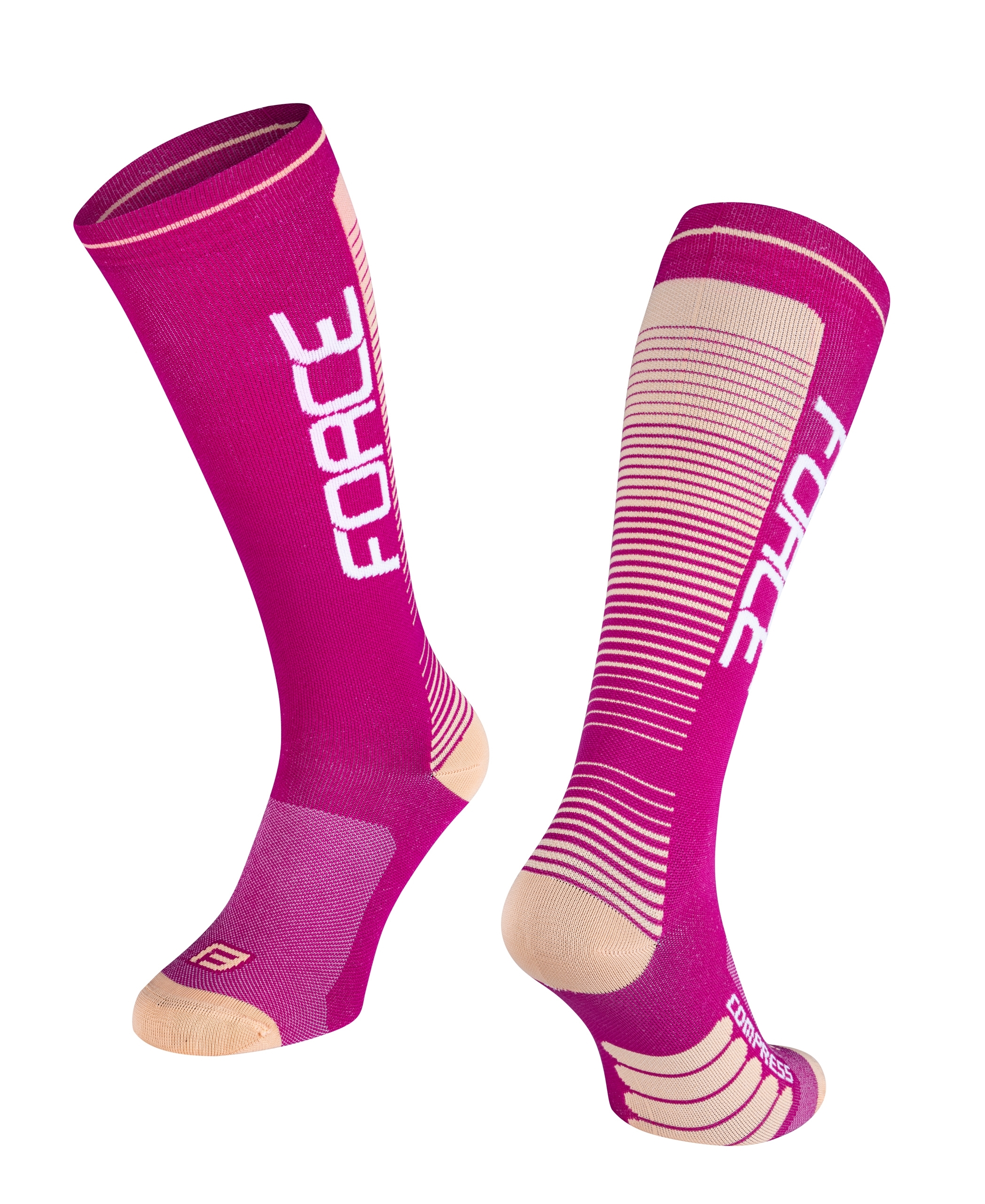 socks F COMPRESS, purple-apricot L-XL/42-47