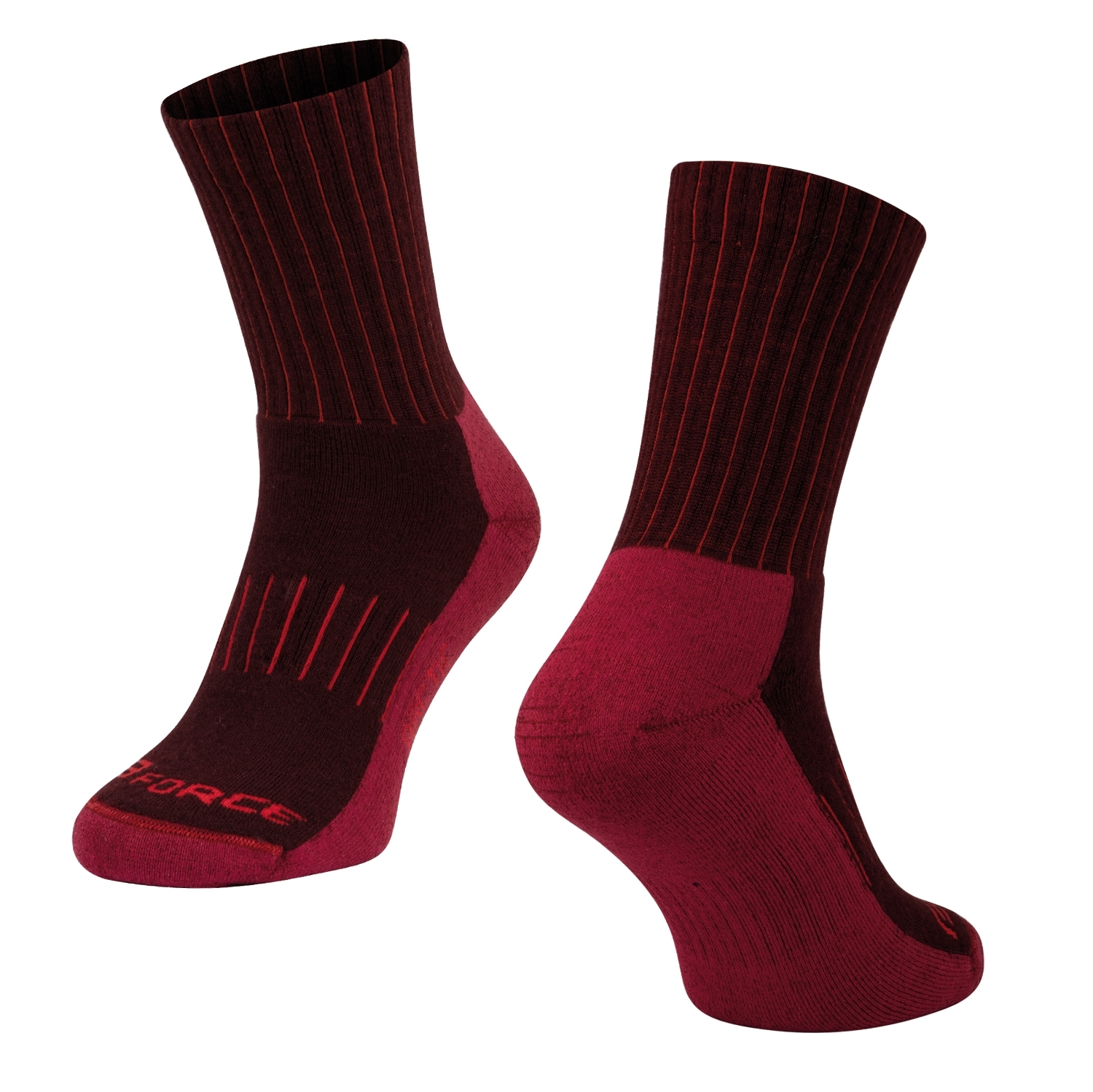 socks FORCE ARCTIC, claret-red L-XL/42-47