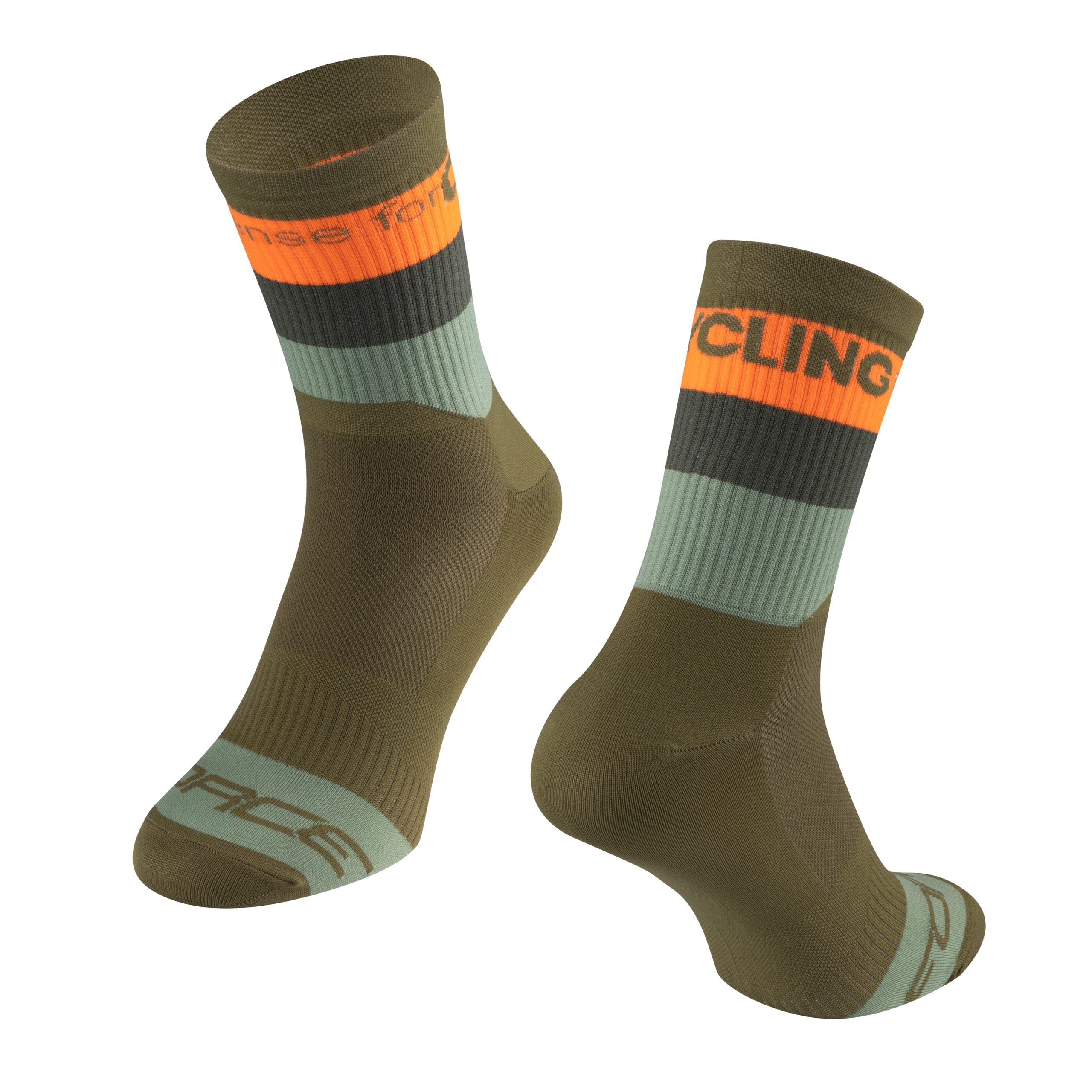 socks FORCE BLEND, khaki-yellow L-XL/42-46