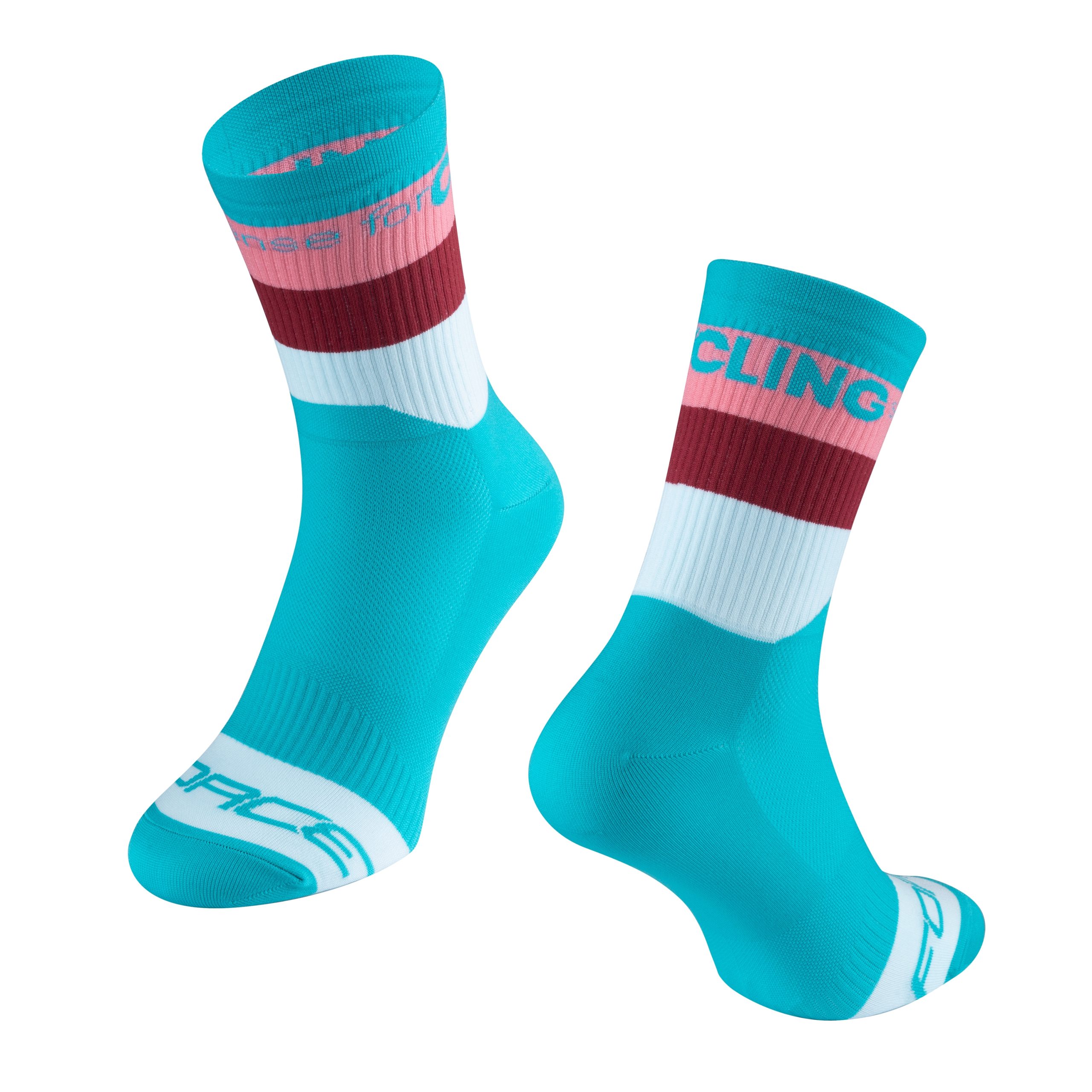 socks FORCE BLEND, turquoise-pink L-XL/42-46