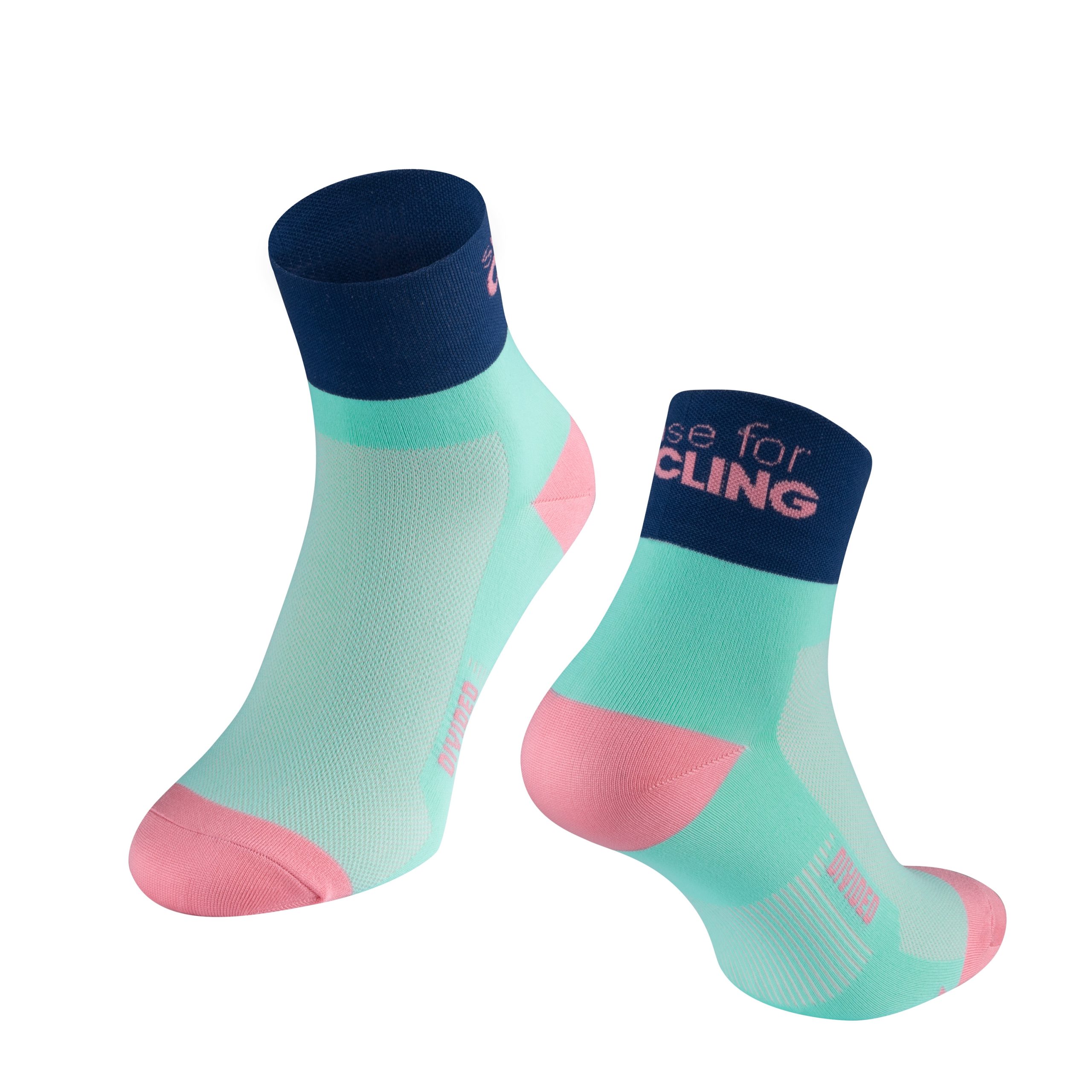 socks FORCE DIVIDED, blue-turq-pink L-XL/42-46