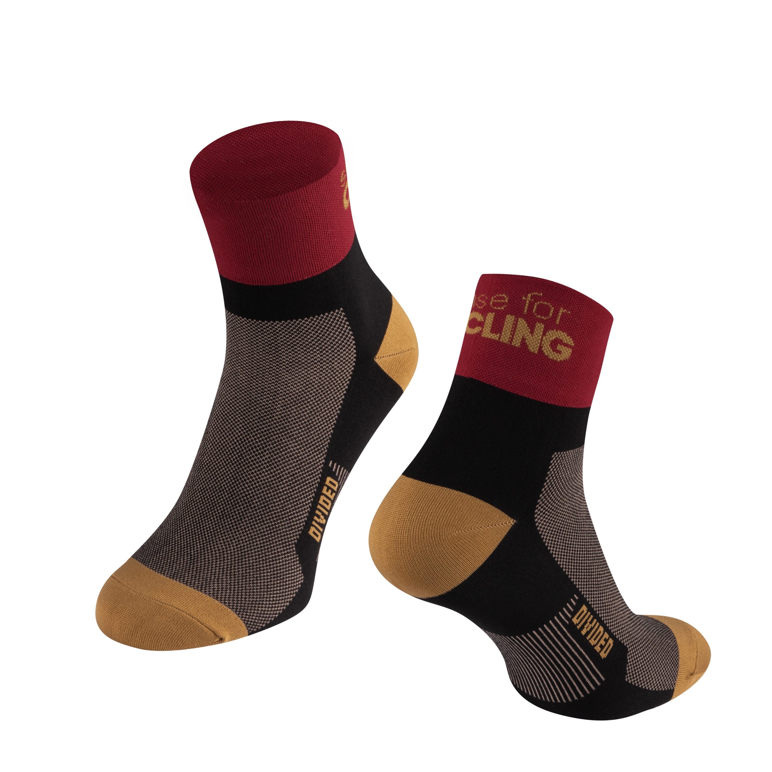 socks FORCE DIVIDED, brown-red L-XL/42-46