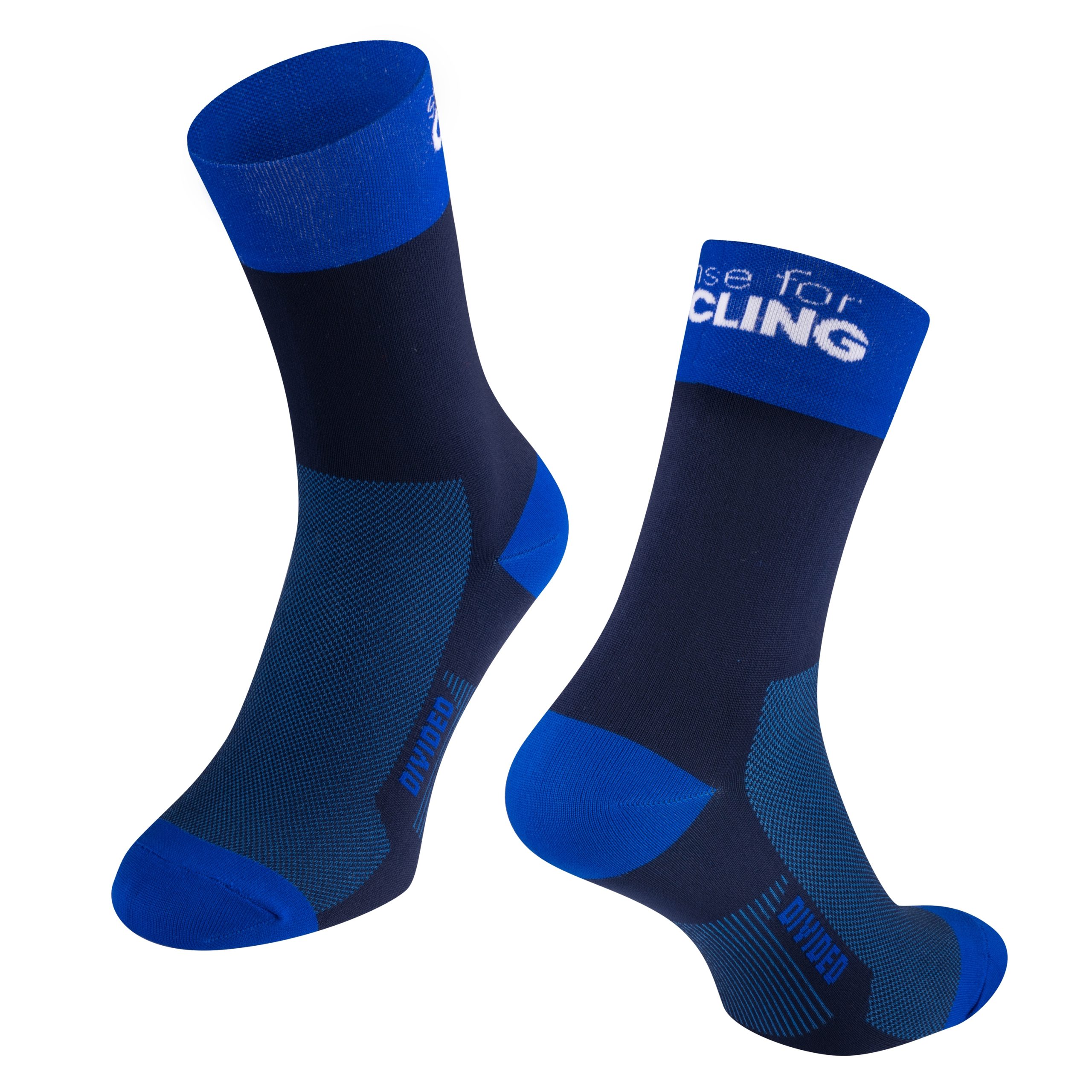 socks FORCE DIVIDED long, blue S-M/36-41