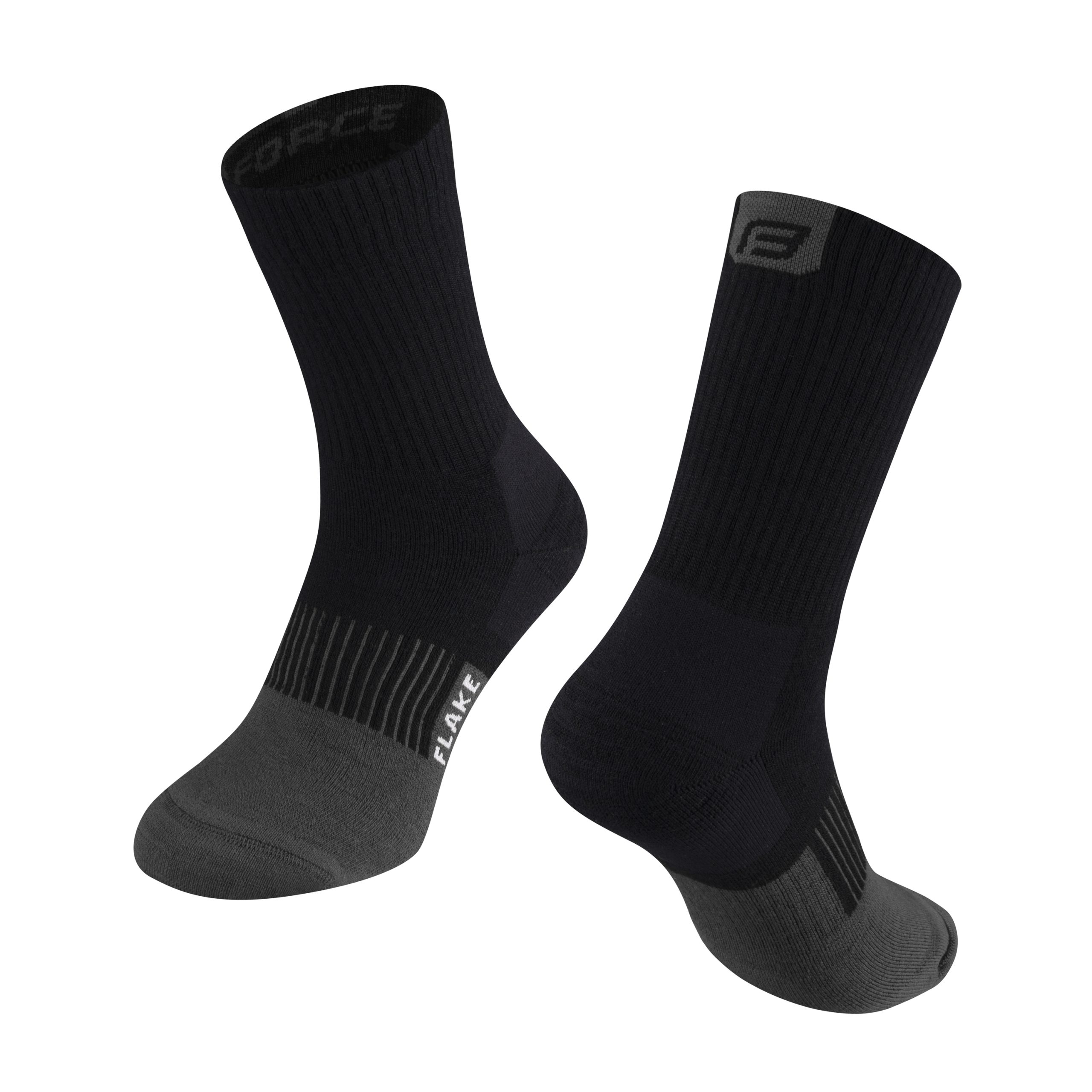 socks FORCE FLAKE, black-grey L-XL/42-47