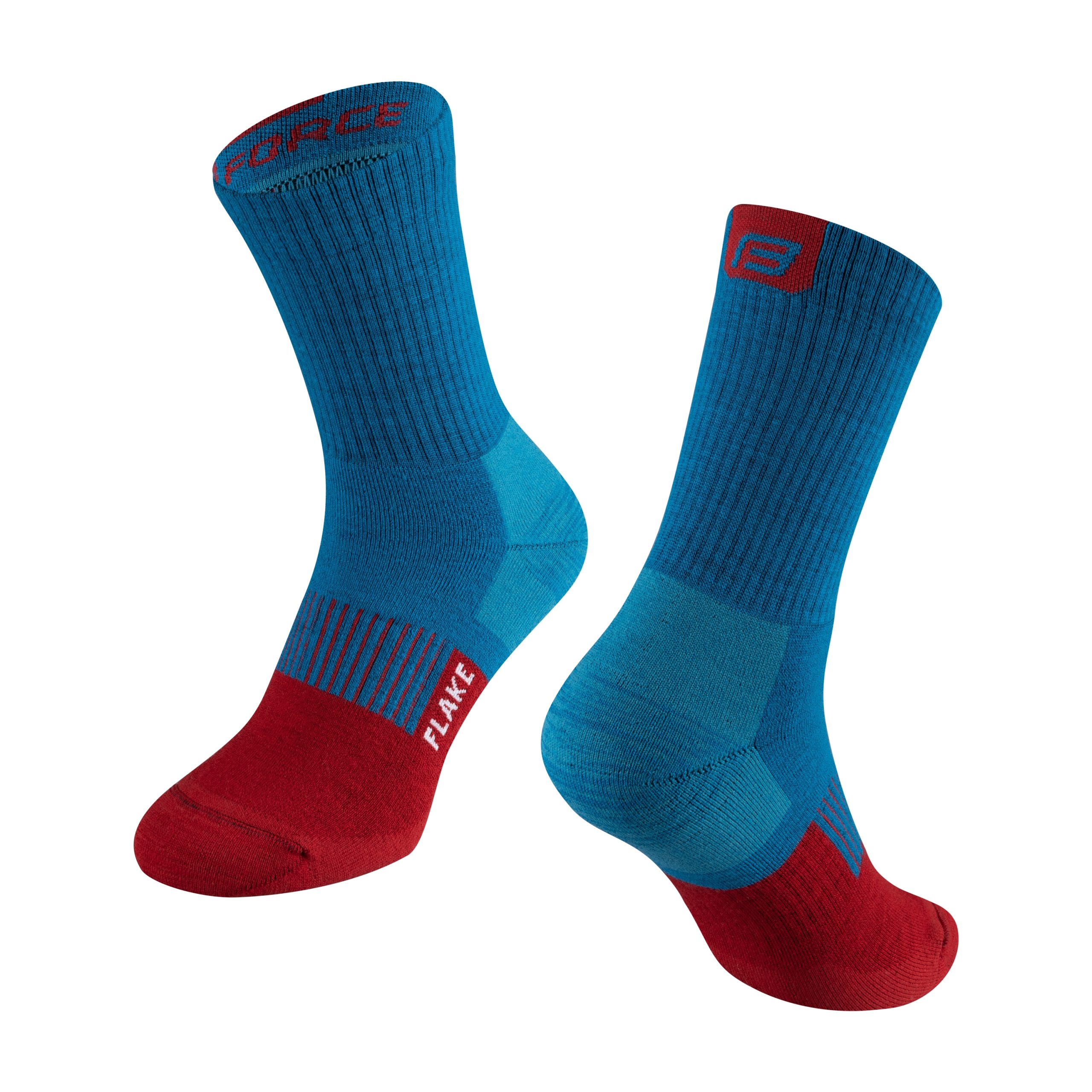 socks FORCE FLAKE, blue-red L-XL/42-47