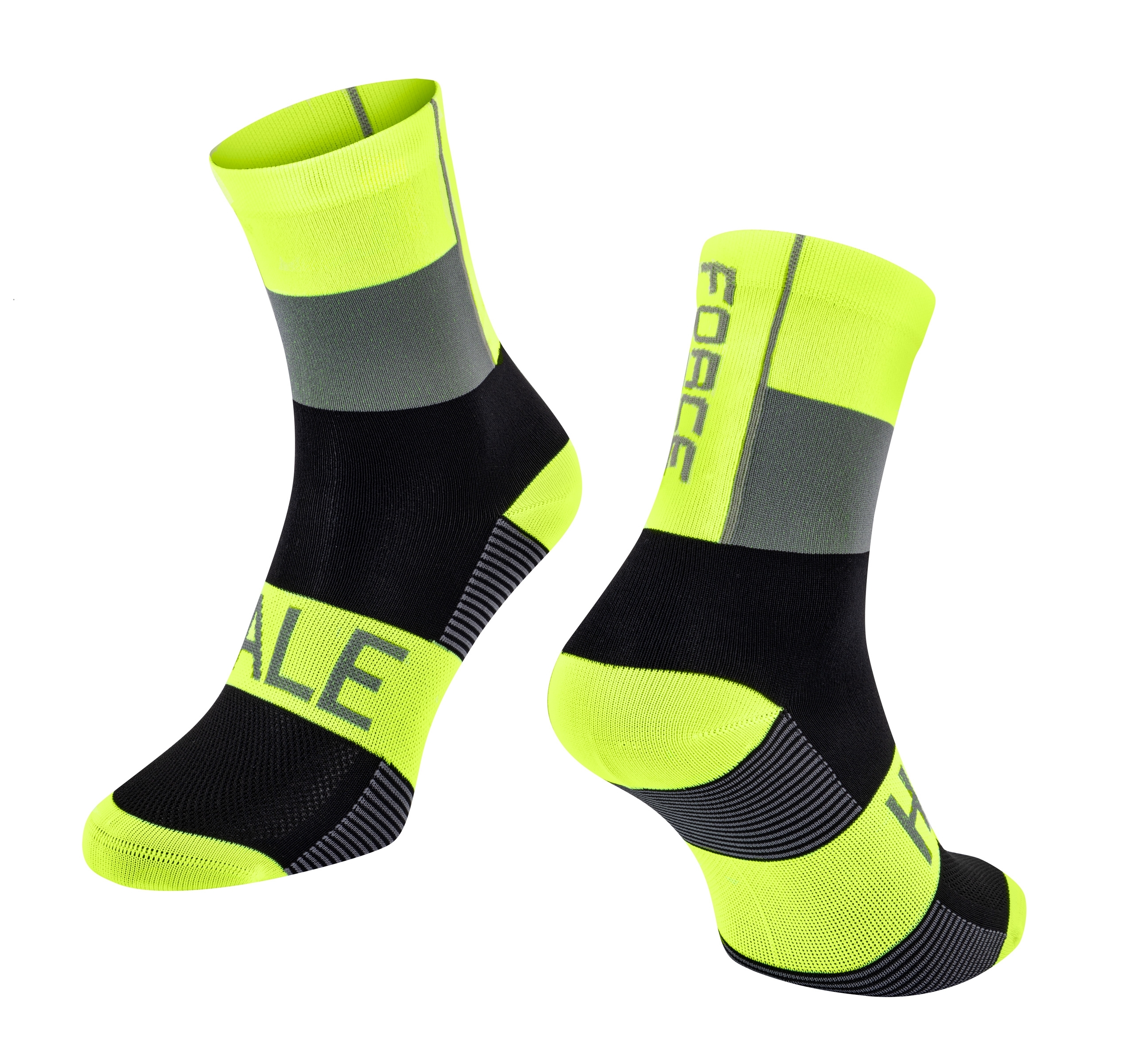 socks FORCE HALE, fluo-black-grey L-XL/42-47