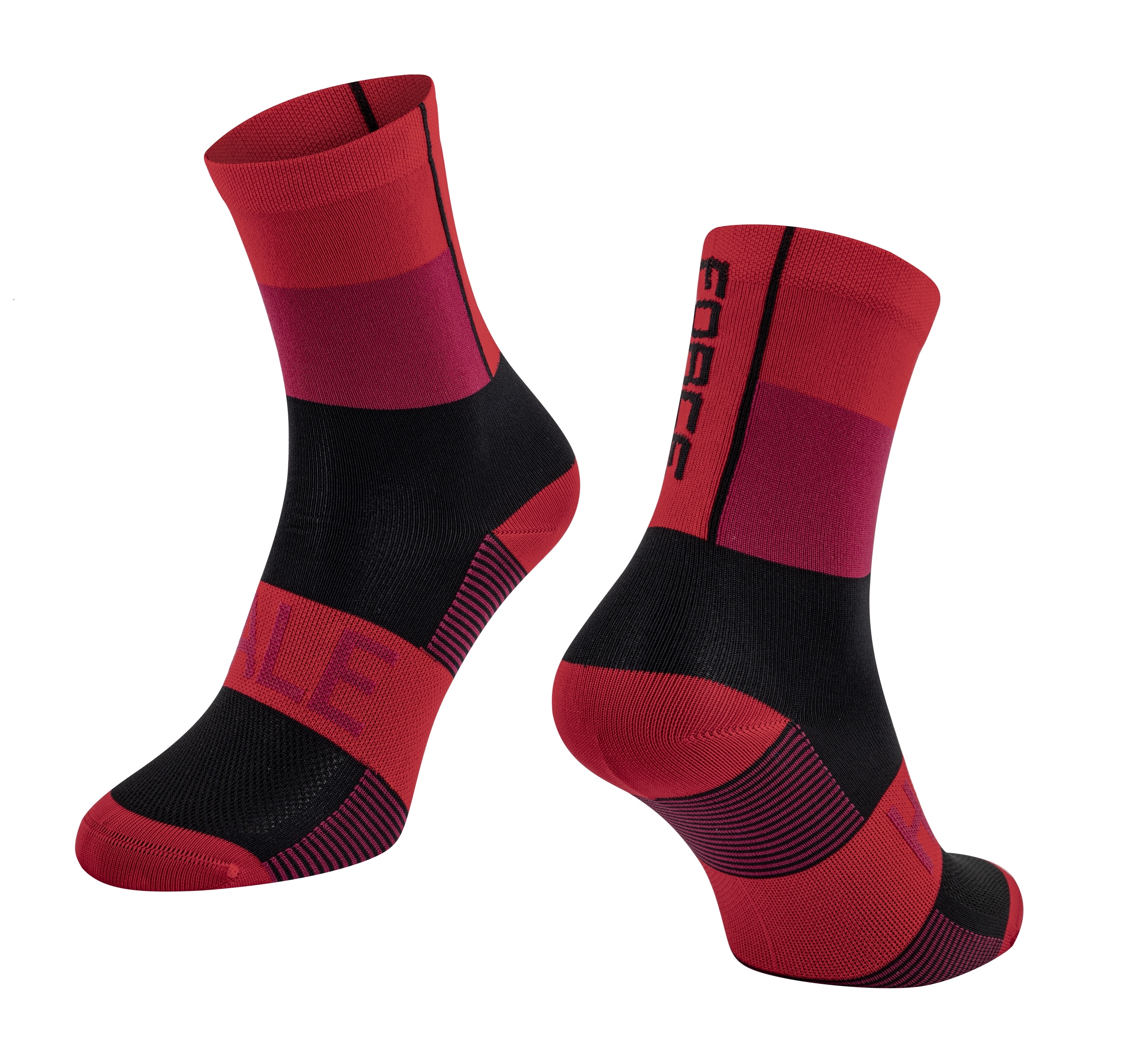 socks FORCE HALE, red-black L-XL/42-47