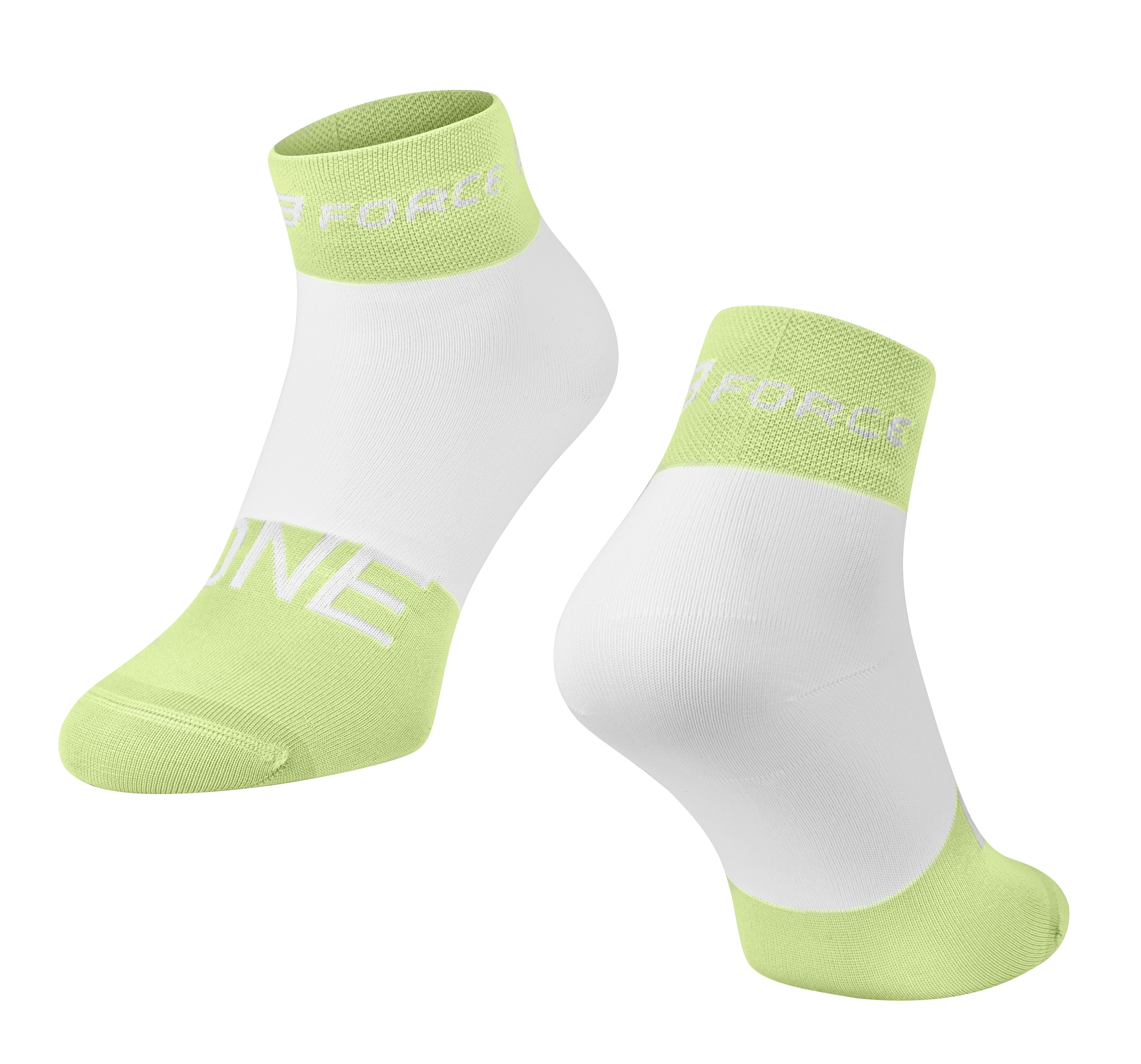 socks FORCE ONE, green-white L-XL/42-47