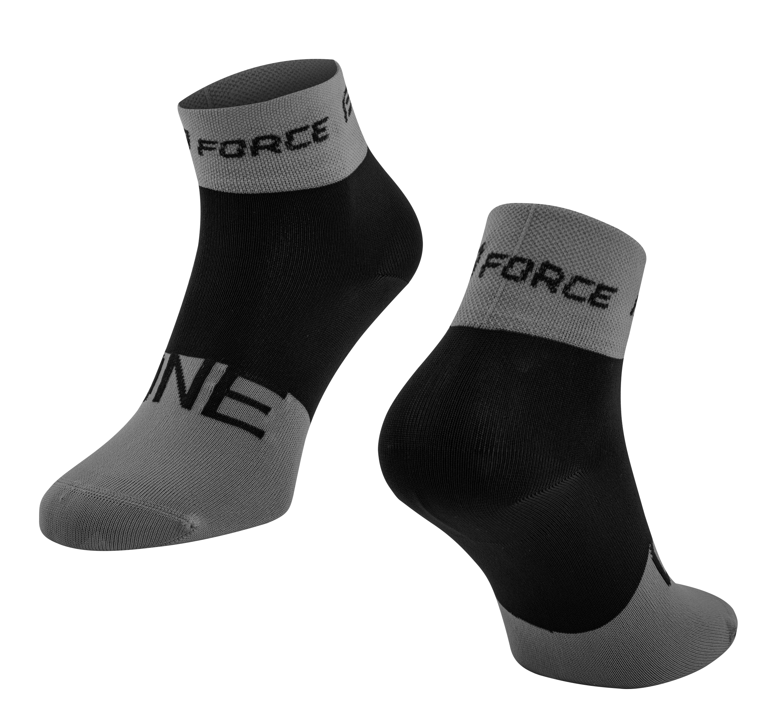 socks FORCE ONE, grey-black L-XL/42-47