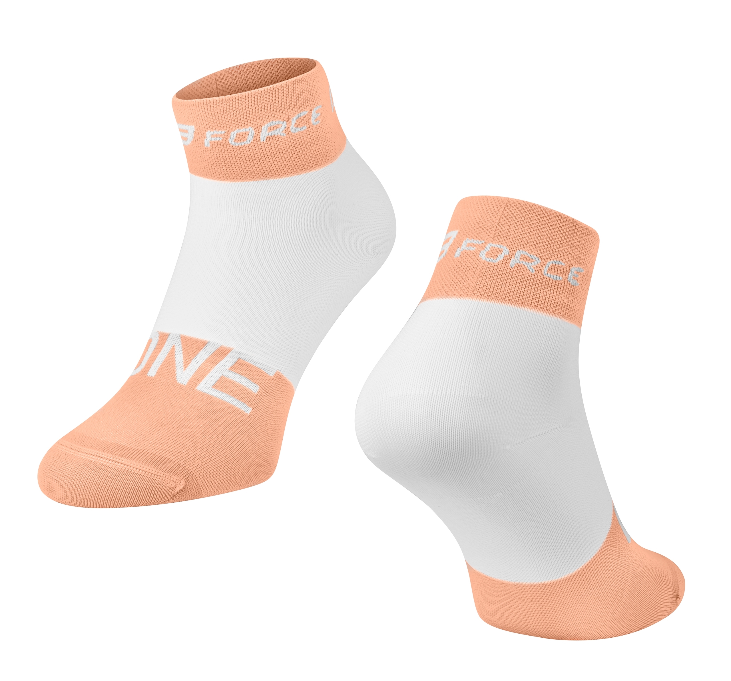 socks FORCE ONE, orange-white L-XL/42-47