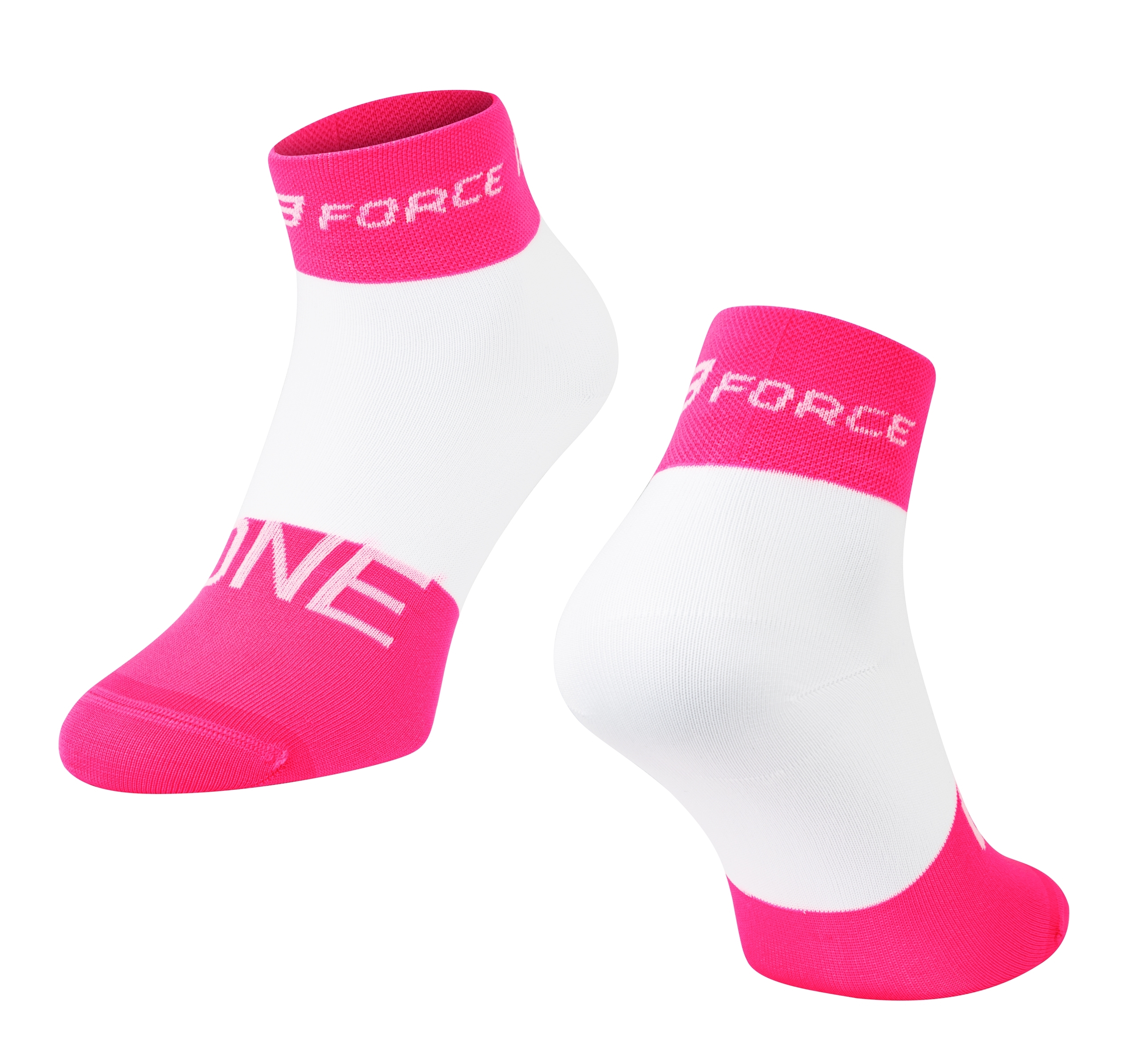 socks FORCE ONE, pink-white L-XL/42-47