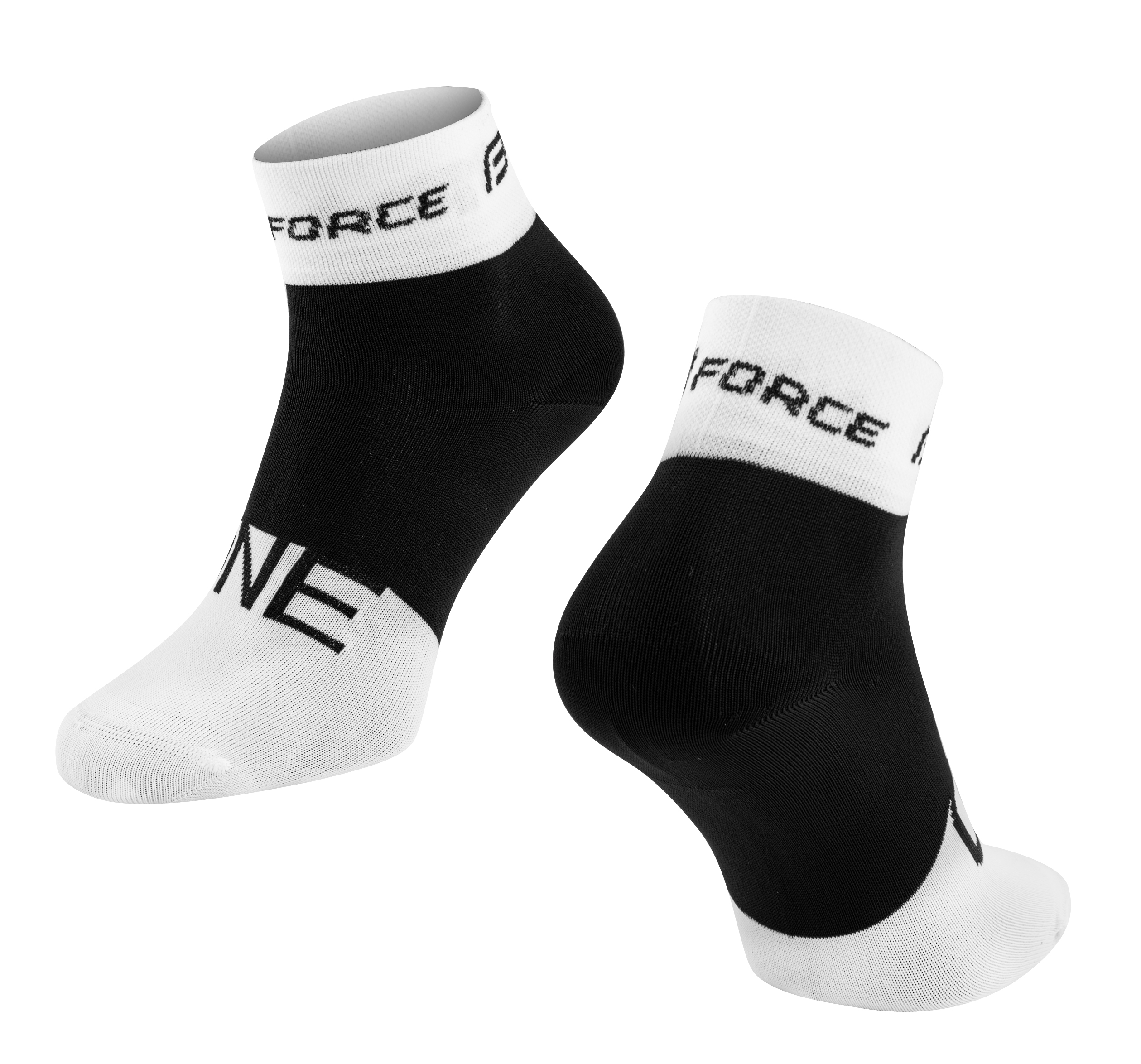 socks FORCE ONE, white-black L-XL/42-47