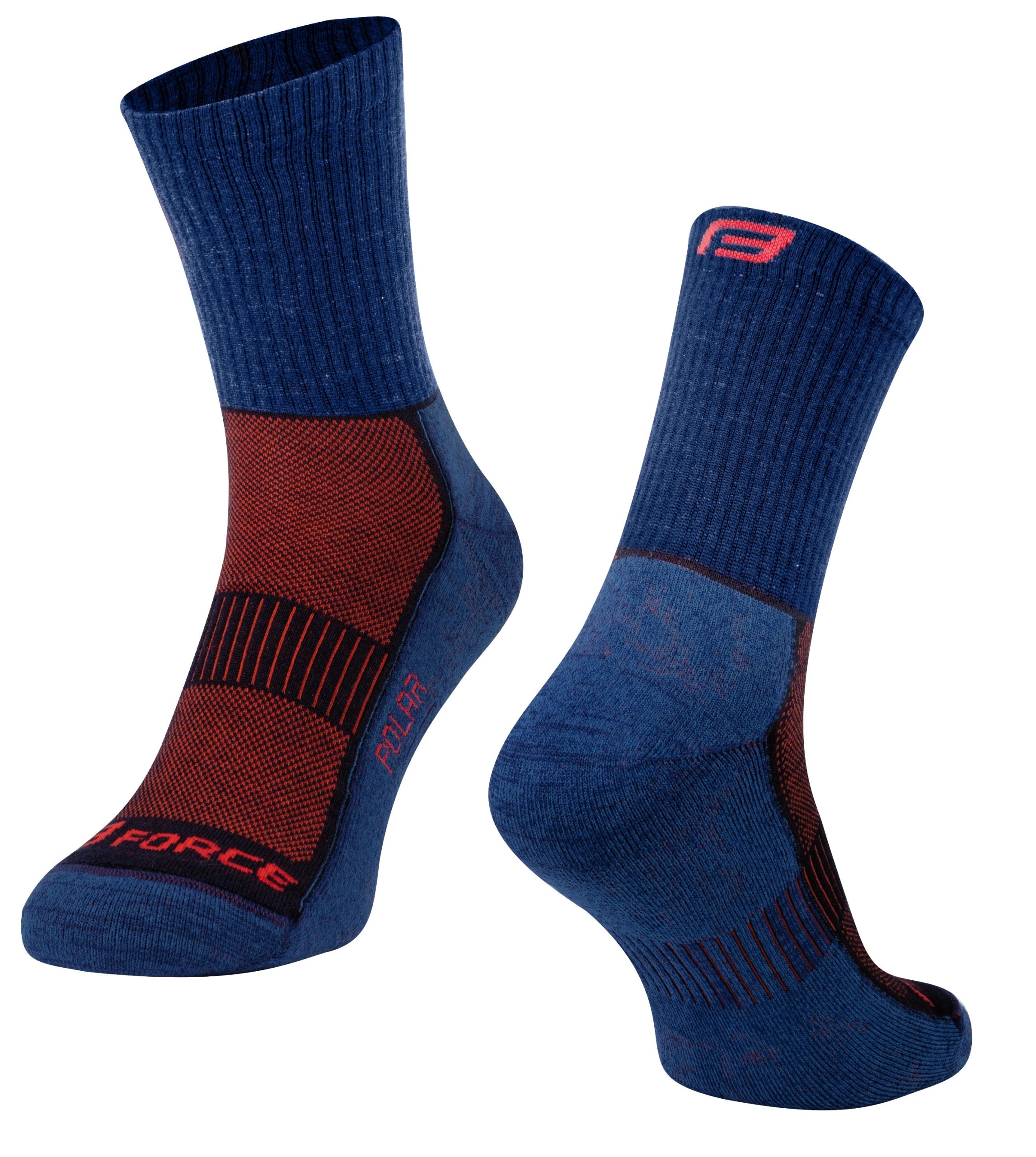 socks FORCE POLAR, blue L-XL/42-47