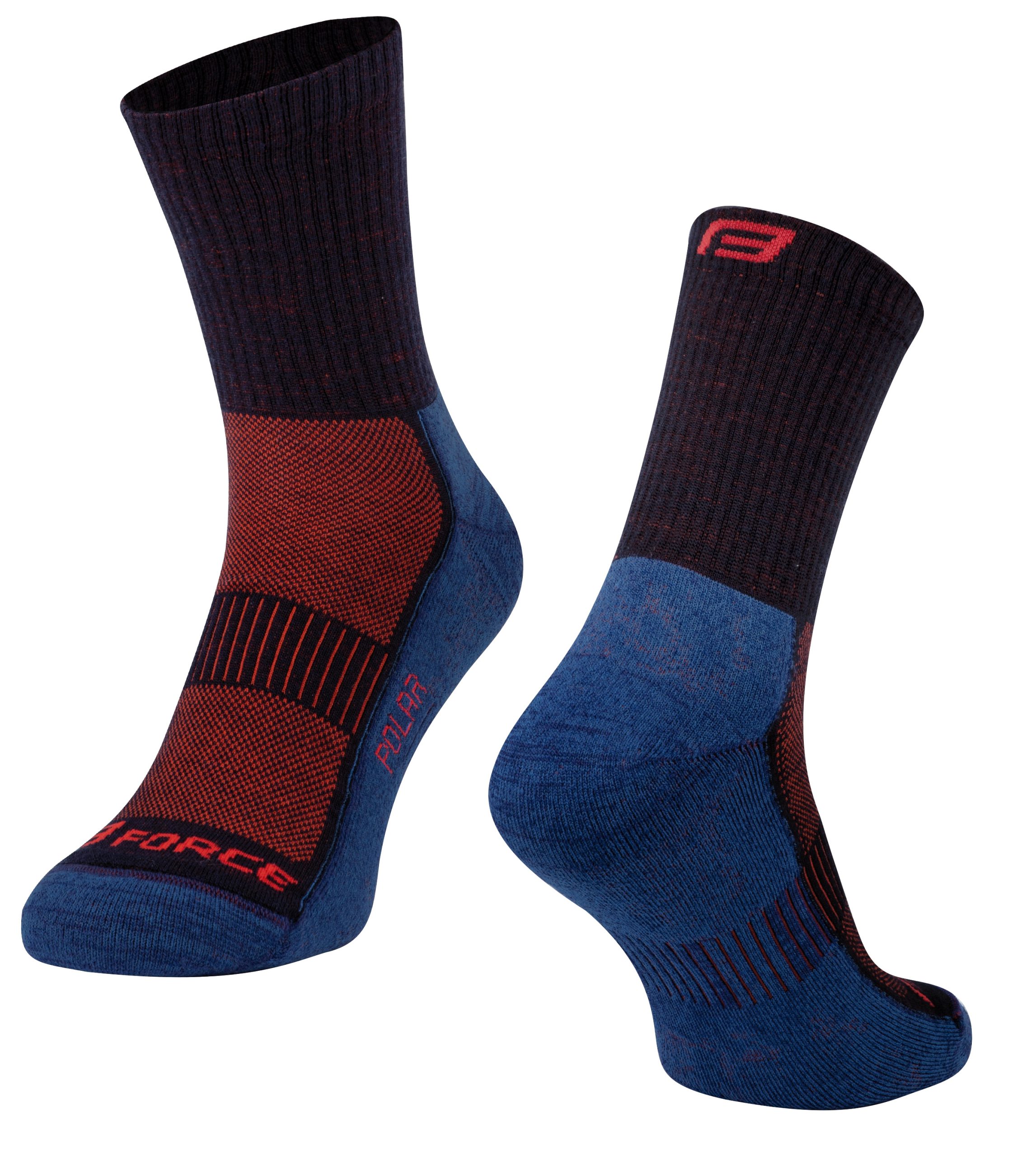 socks FORCE POLAR, blue-red S-M/36-41