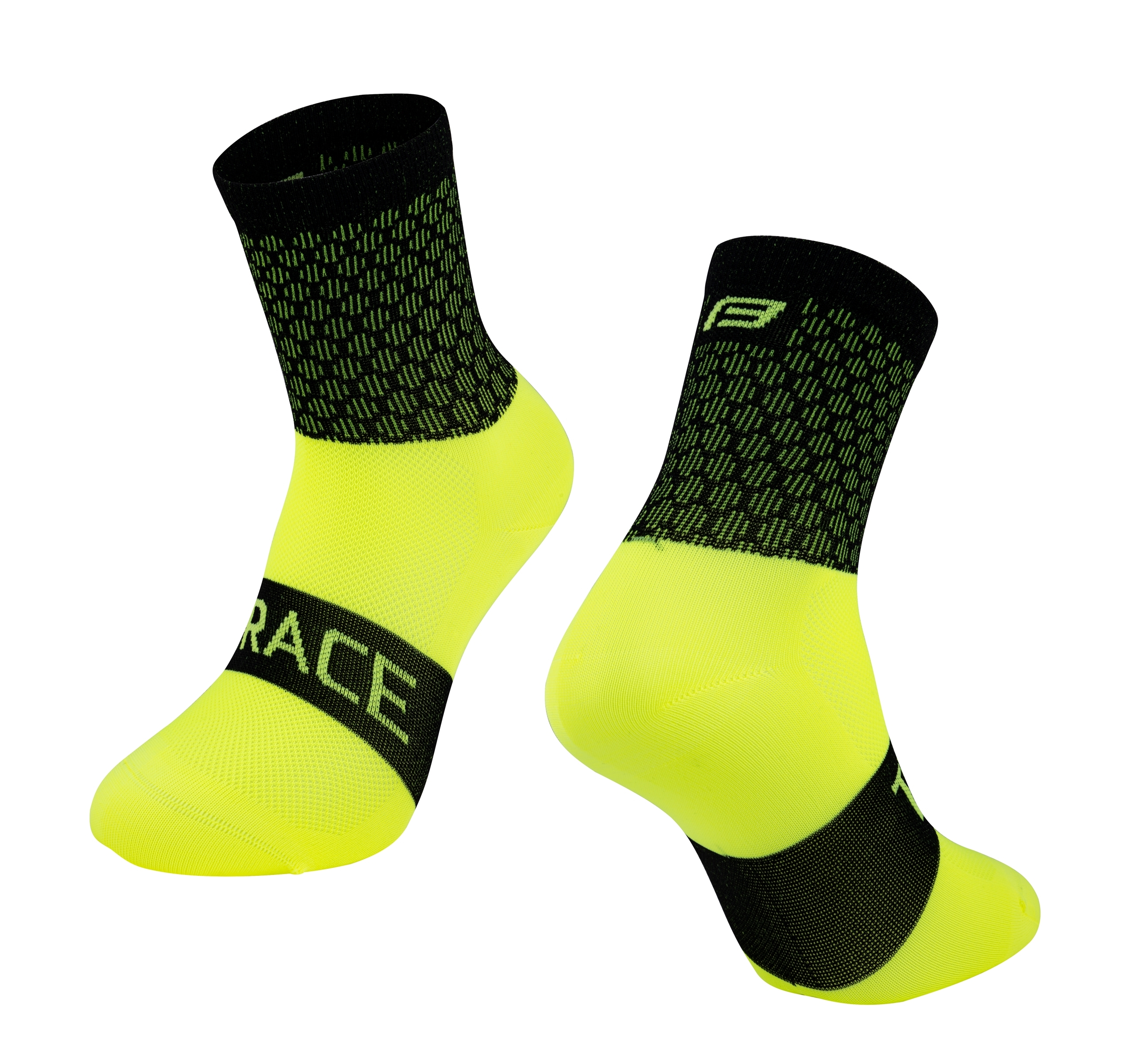 socks FORCE TRACE, black-fluo S-M/36-41