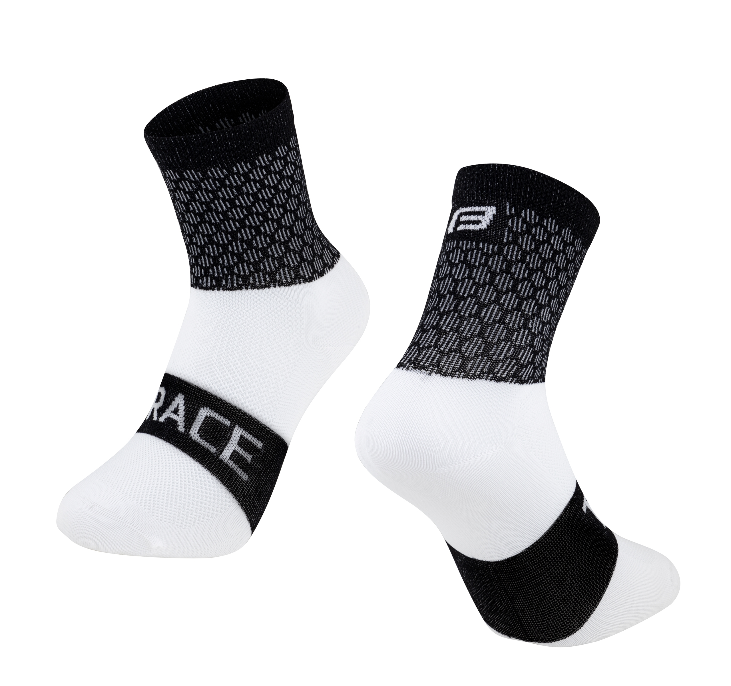 socks FORCE TRACE, black-white L-XL/42-47