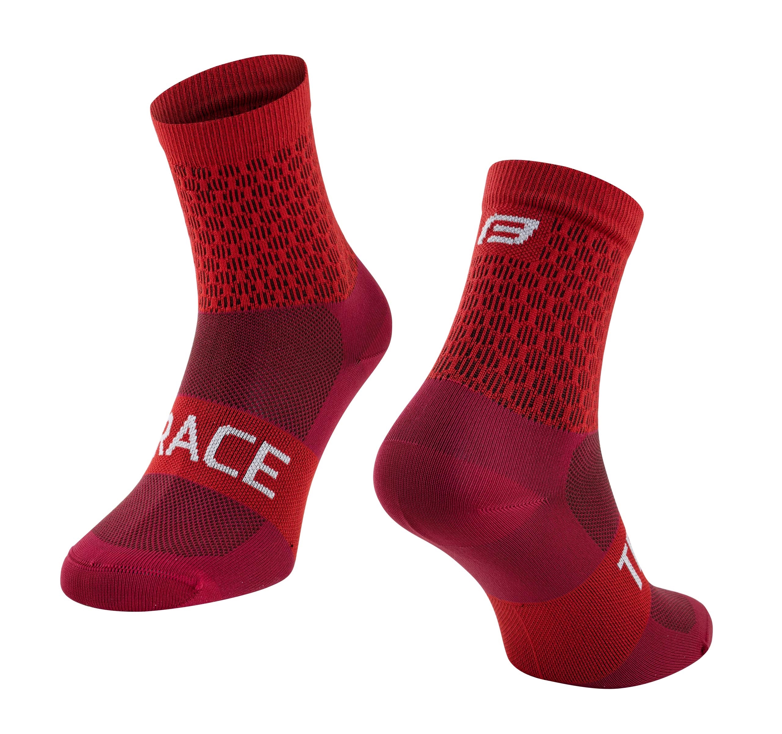 socks FORCE TRACE, red L-XL/42-47