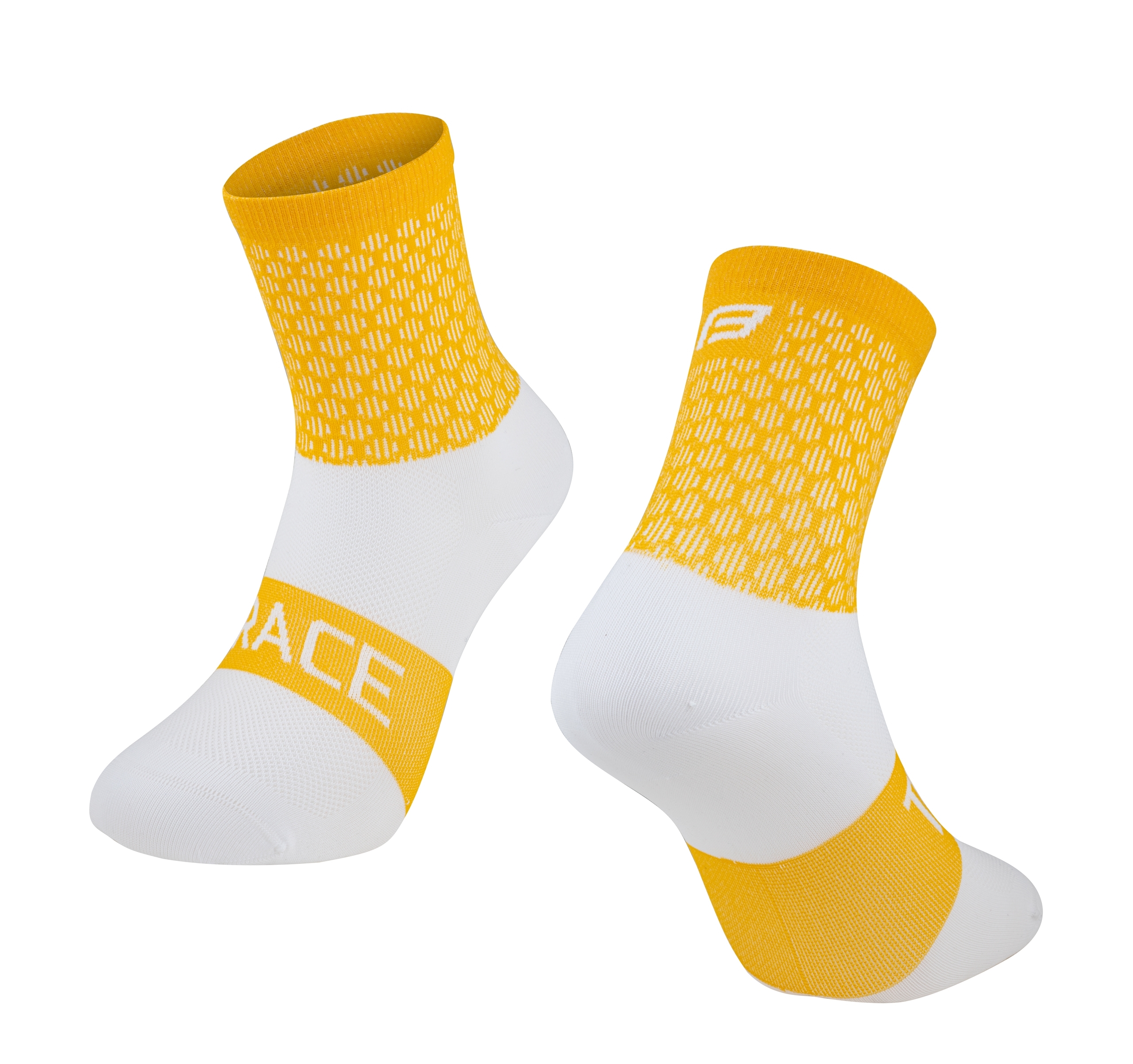 socks FORCE TRACE, yellow-white L-XL/42-47