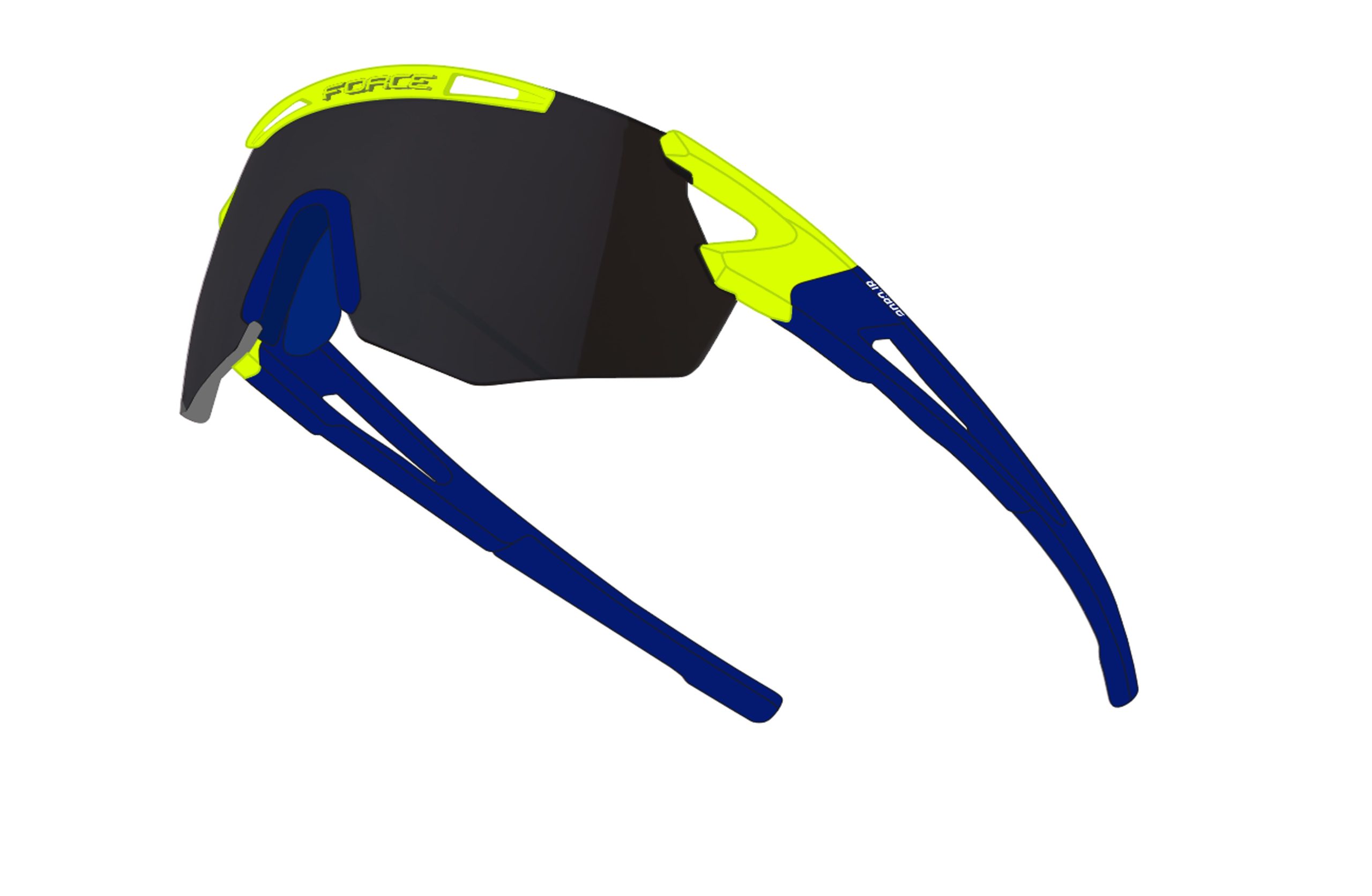 sunglasses F ARCADE,fluo-blue,black polarized lens