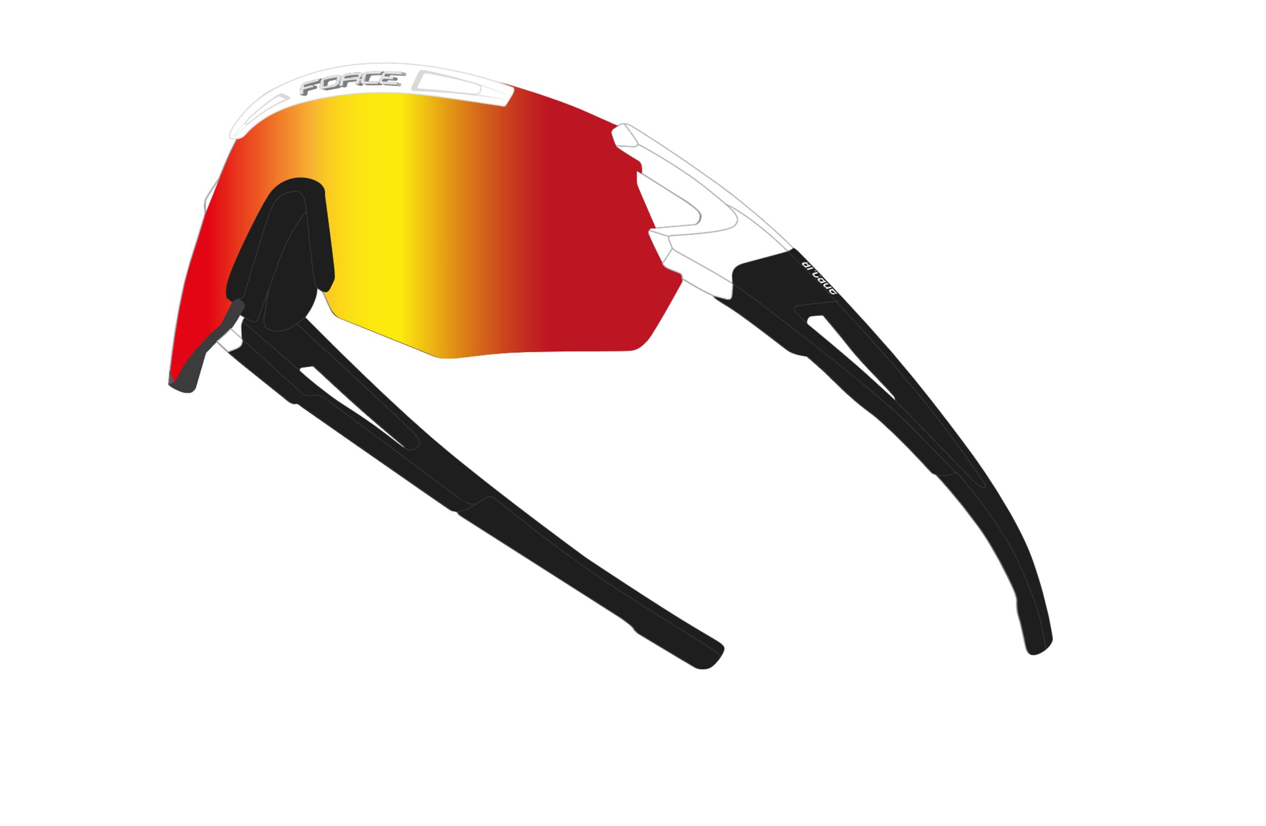 sunglasses F ARCADE,white-black,red polarized lens