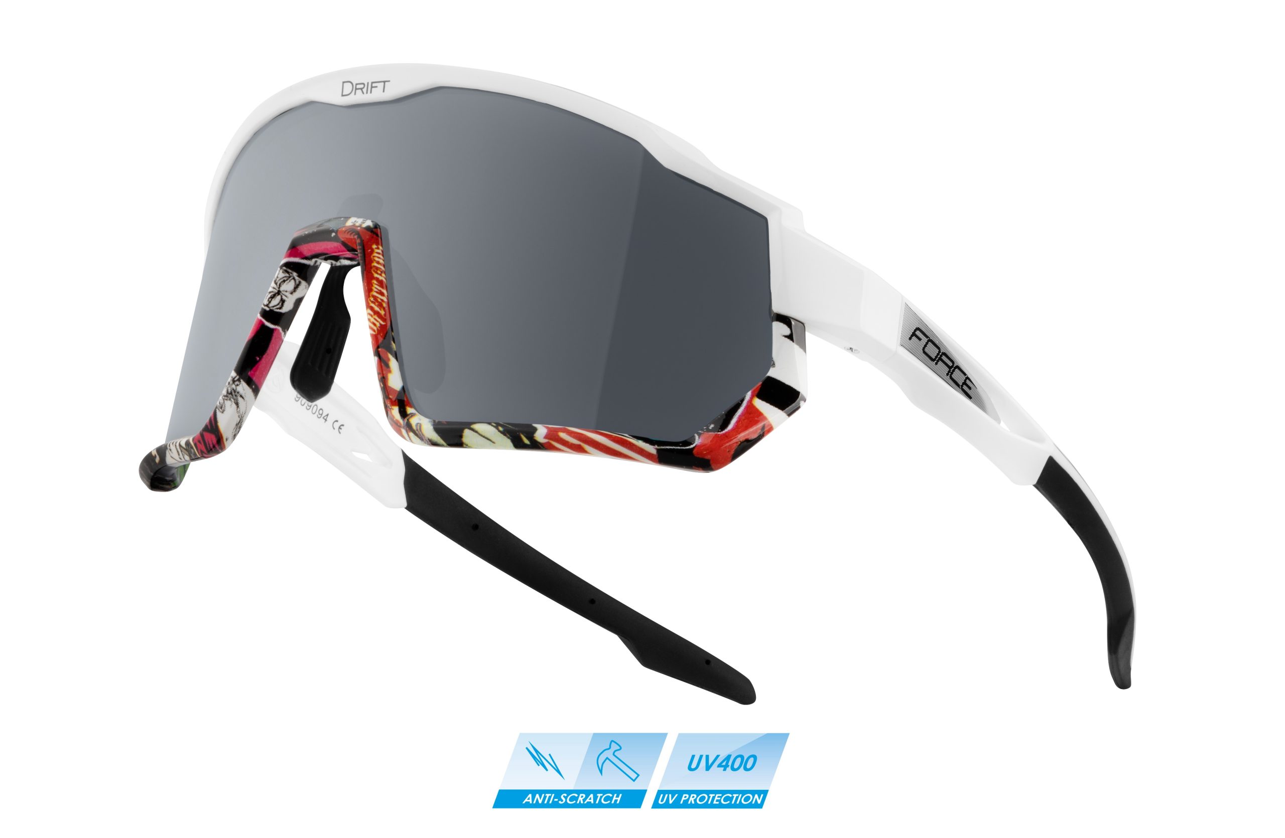 sunglasses F DRIFT white-vivid,grey polarized lens