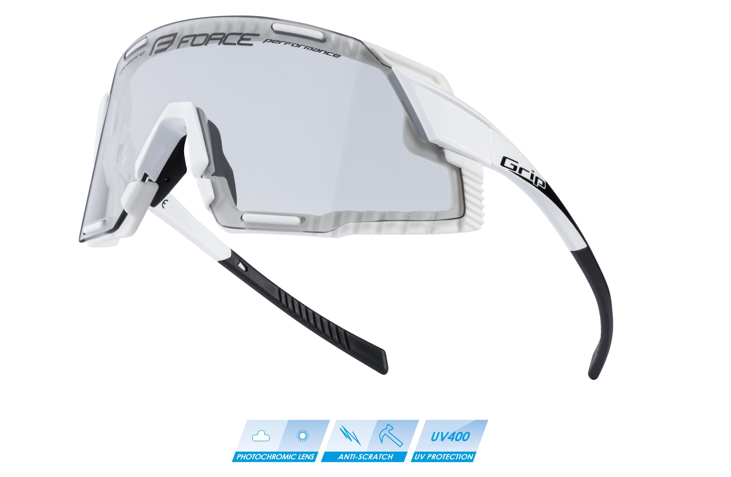 sunglasses F GRIP white, photochromic lens