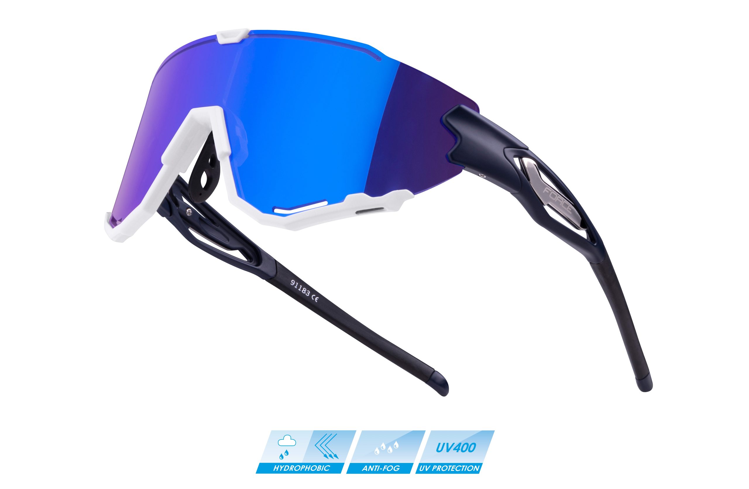 sunglasses FORCE CREED blue-white,blue revo lens