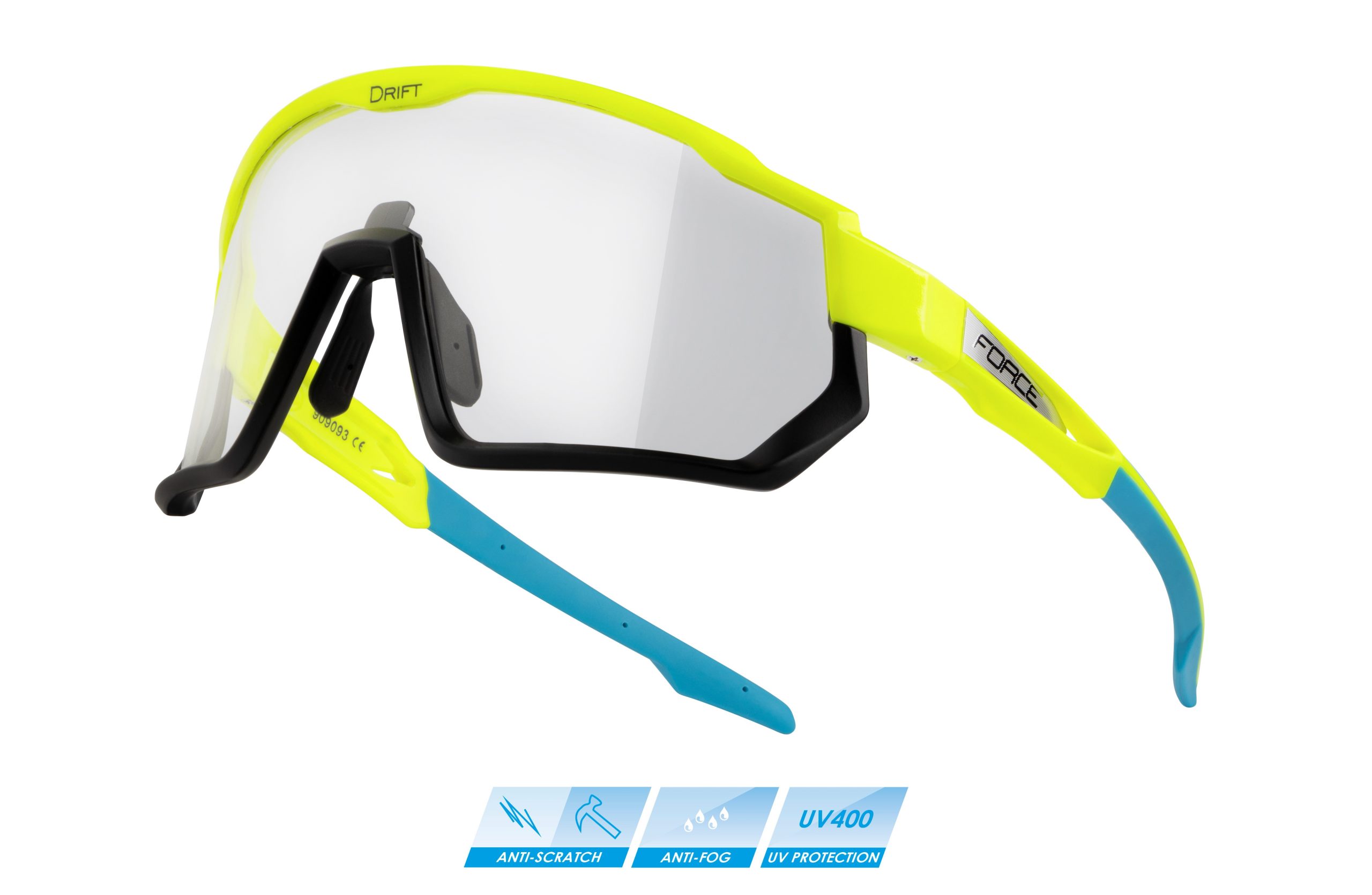 sunglasses FORCE DRIFT fluo-black,photo. lens