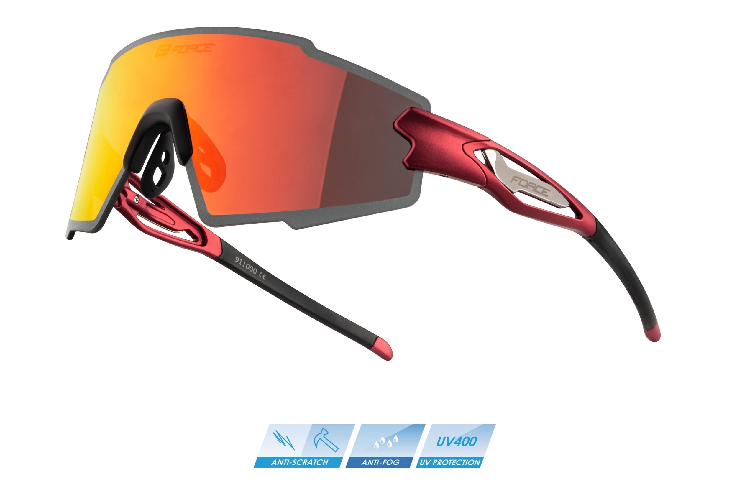 sunglasses FORCE MANTRA red, red polarized lens