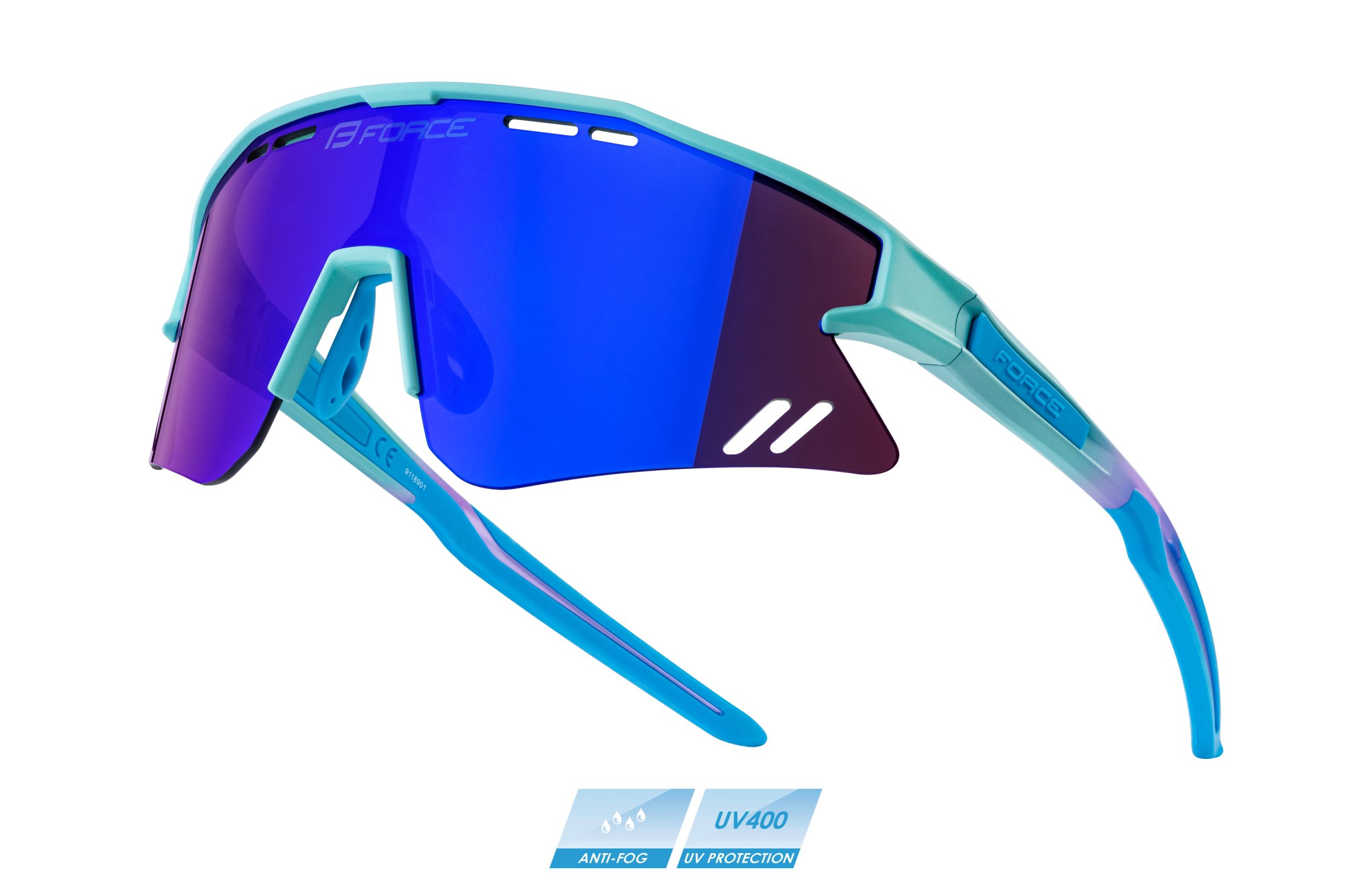 sunglasses FORCE SPECTER turq.-blue,blue mirr lens