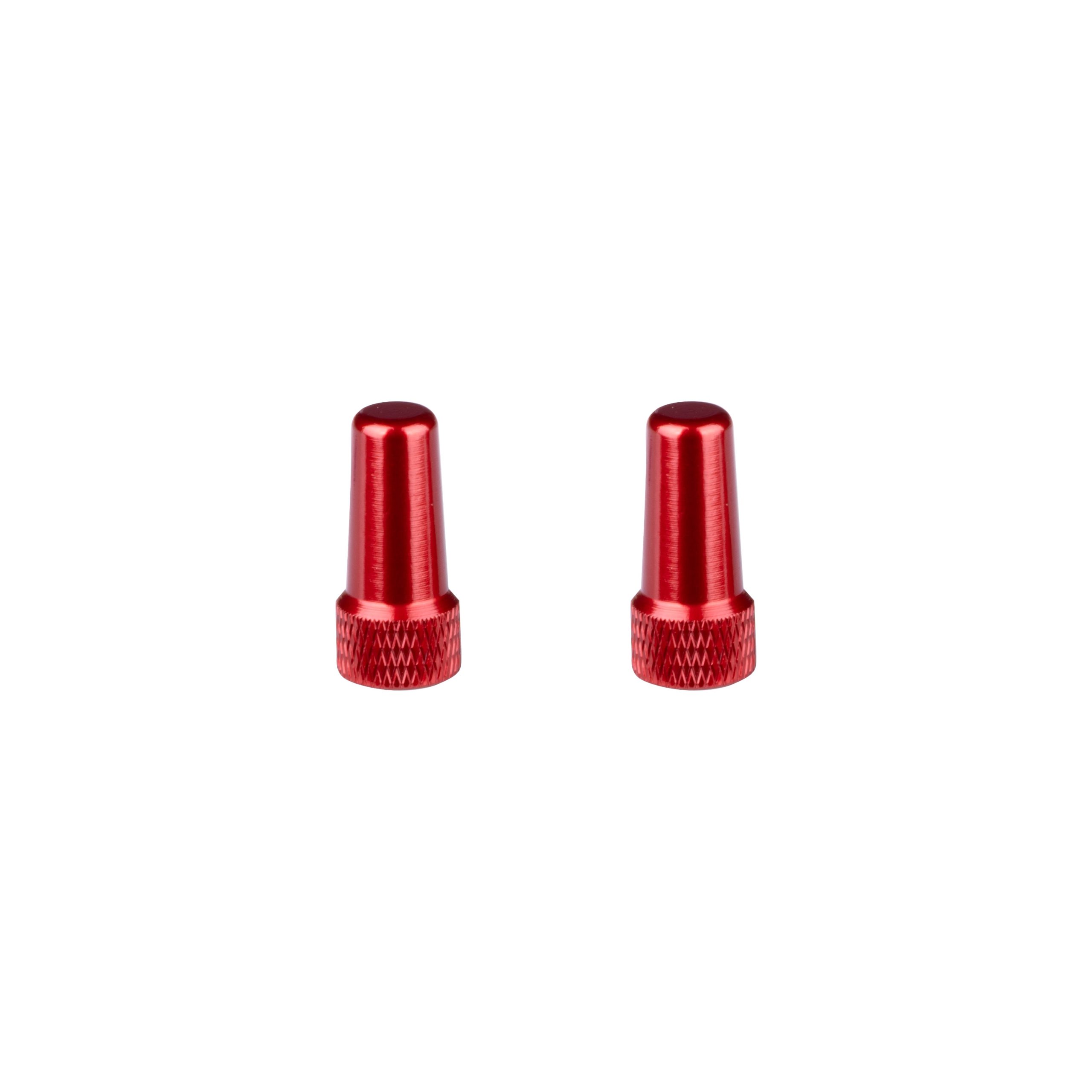 valve caps for PRESTA, alloy, red