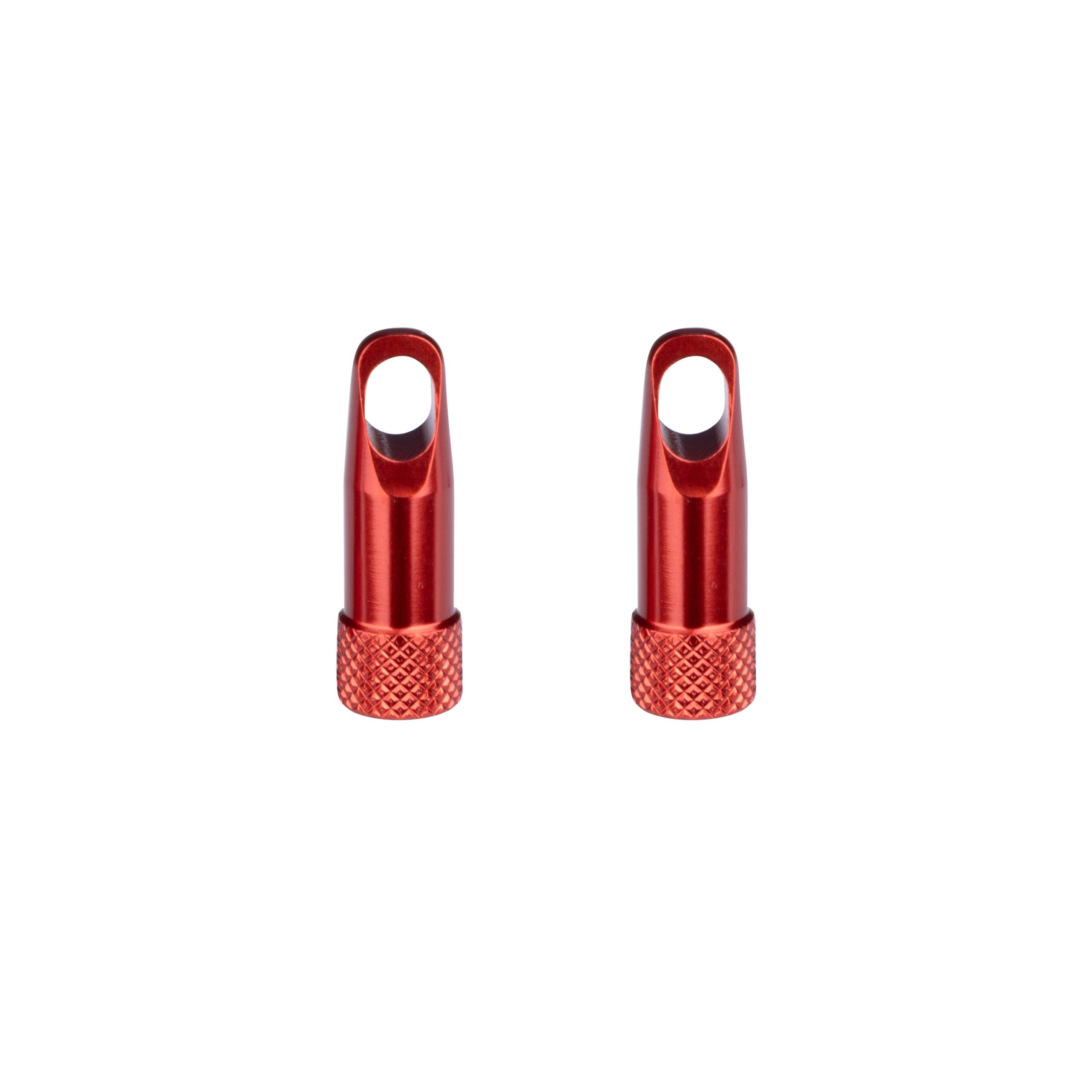 valve caps for PRESTA with tool, alloy, red