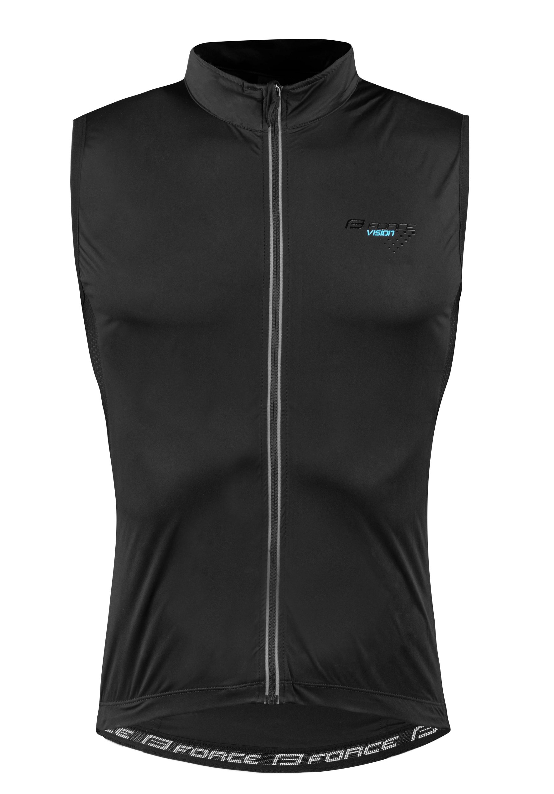 vest FORCE VISION windproof, black 3XL