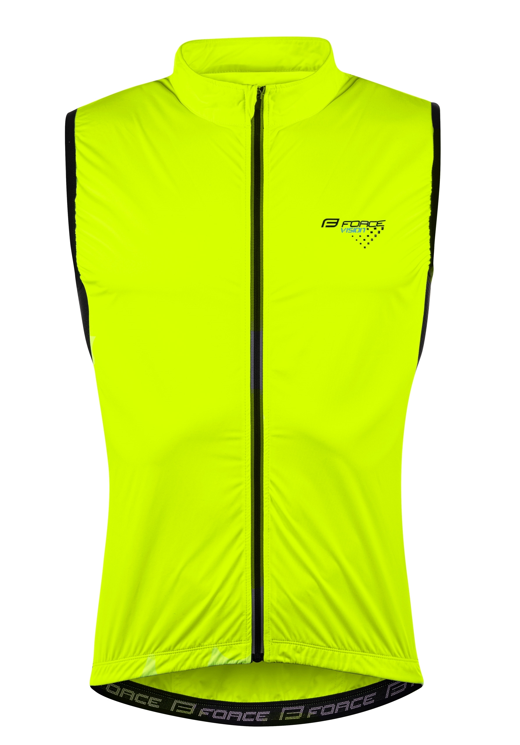 vest FORCE VISION windproof, fluo 3XL