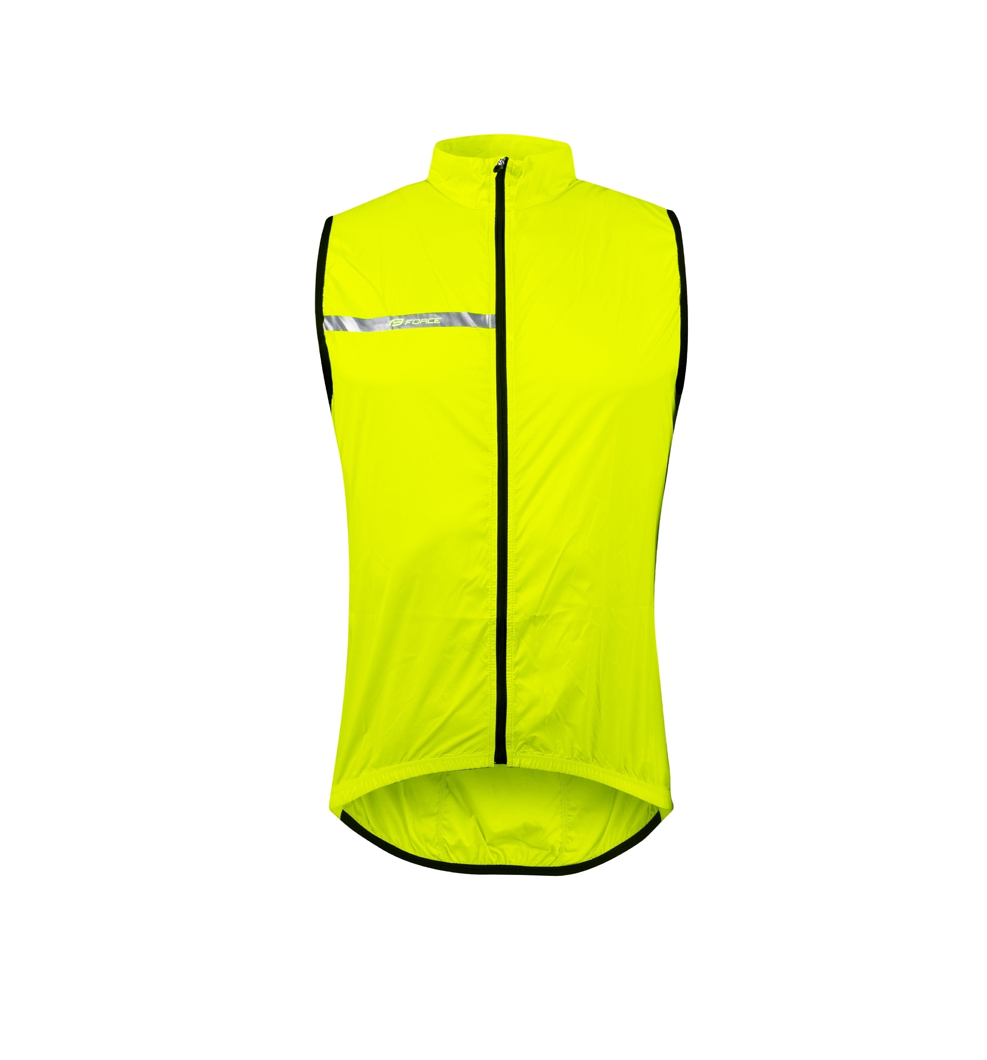 vest FORCE WINDPRO KID windproof, fluo 128-140