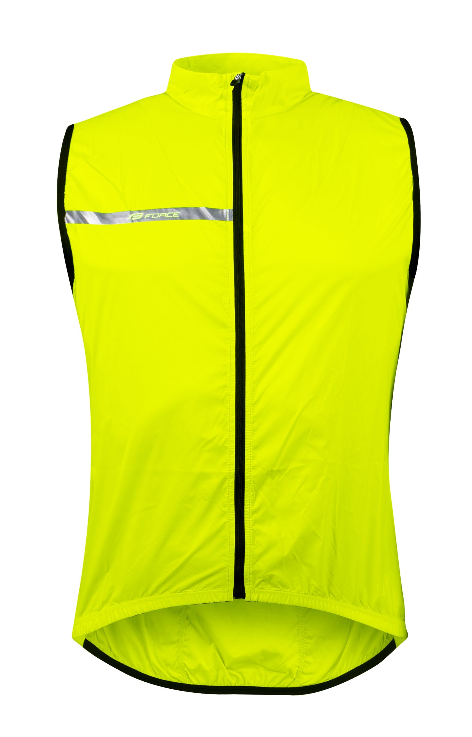 vest FORCE WINDPRO windproof, fluo XS