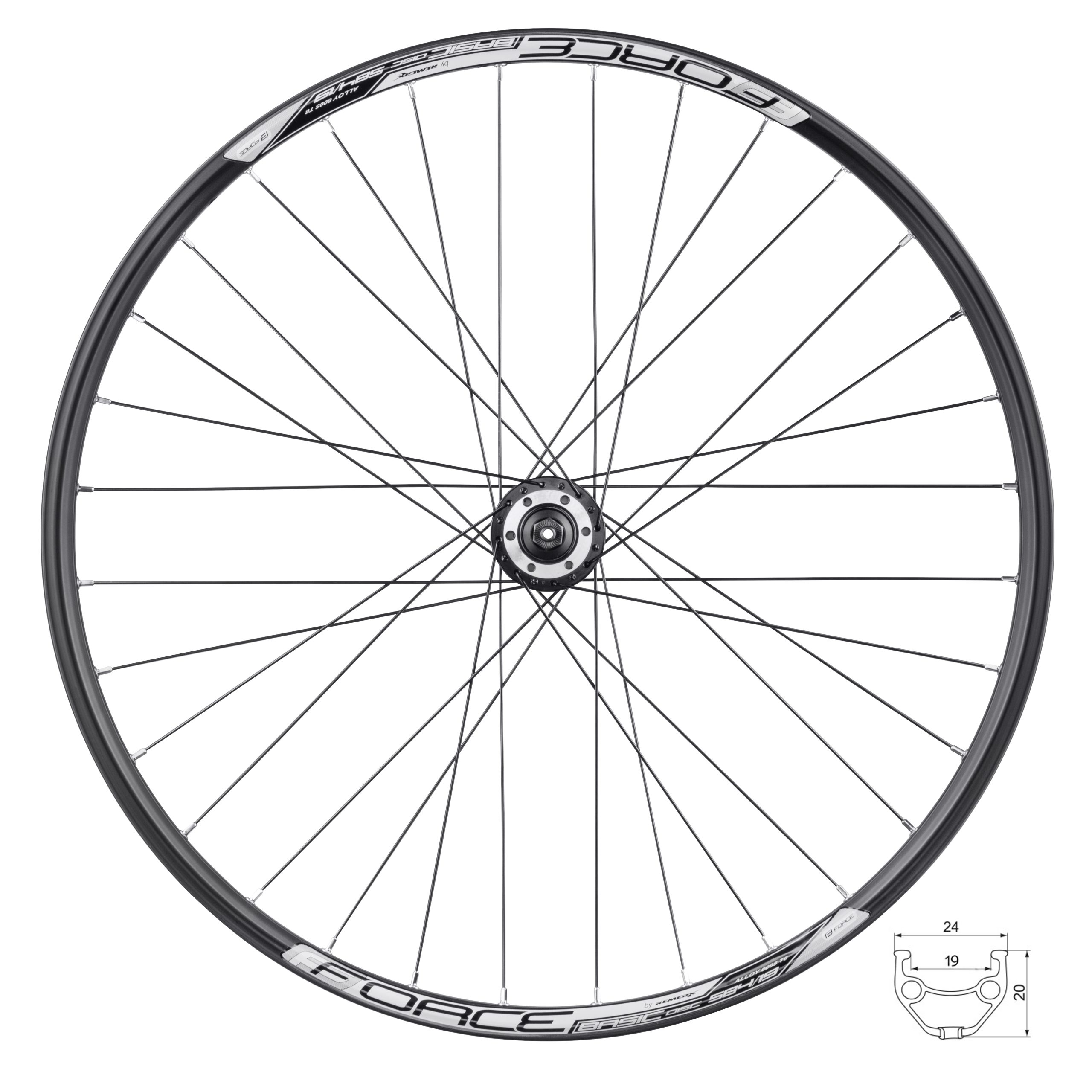 wheel front FORCE BASIC DISC 584×19, 804332 6b32sh