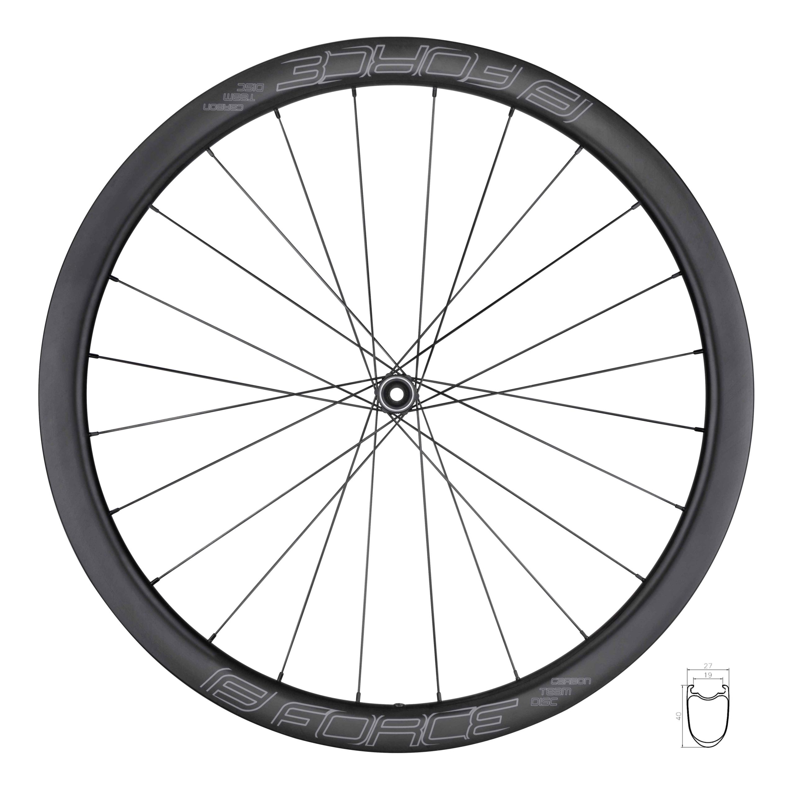 wheel front road F.TEAM SP CARBON DISC 40 clincher