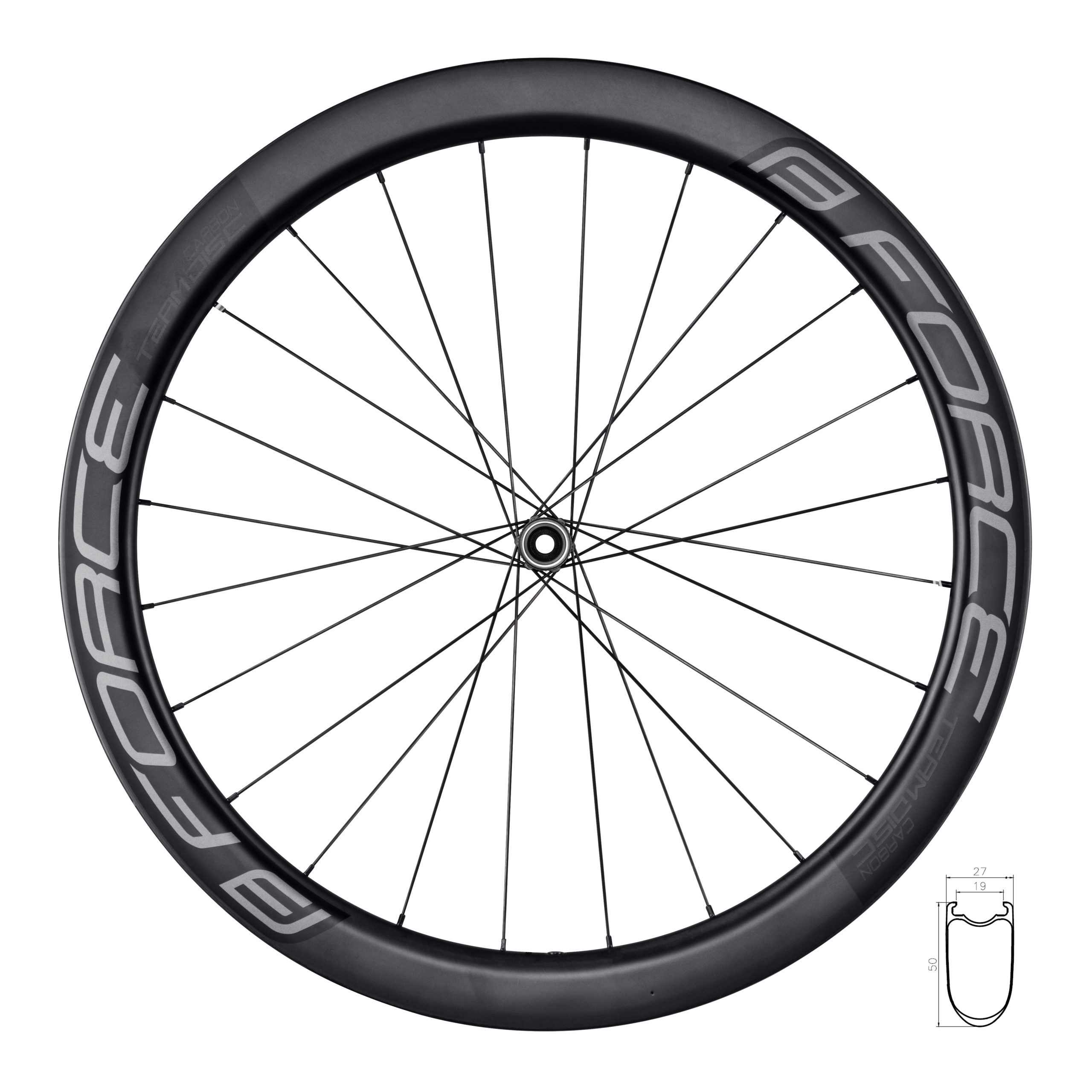 wheel front road F.TEAM SP CARBON DISC 50 clincher