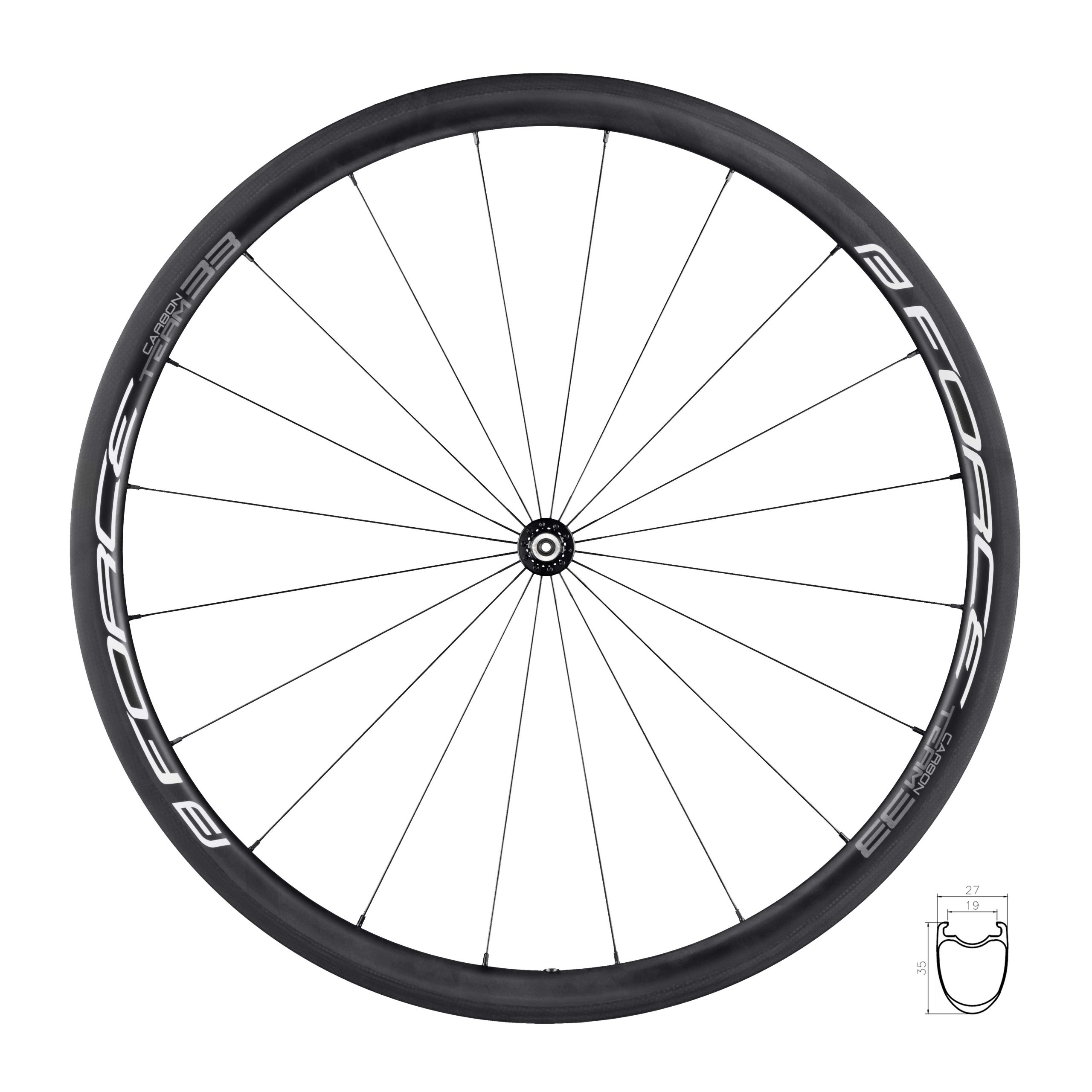 wheel front road FORCE TEAM CARBON 33 clincher