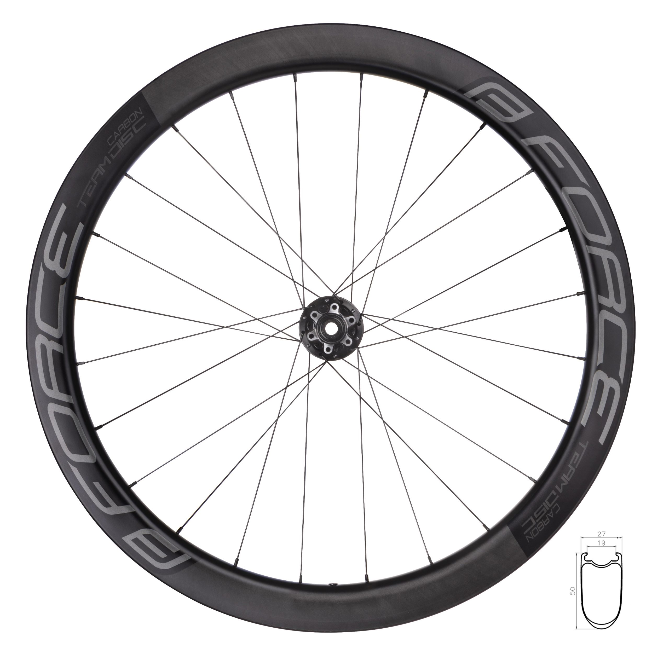 wheel front road FORCE TEAM CARBON DISC 50 clinch.