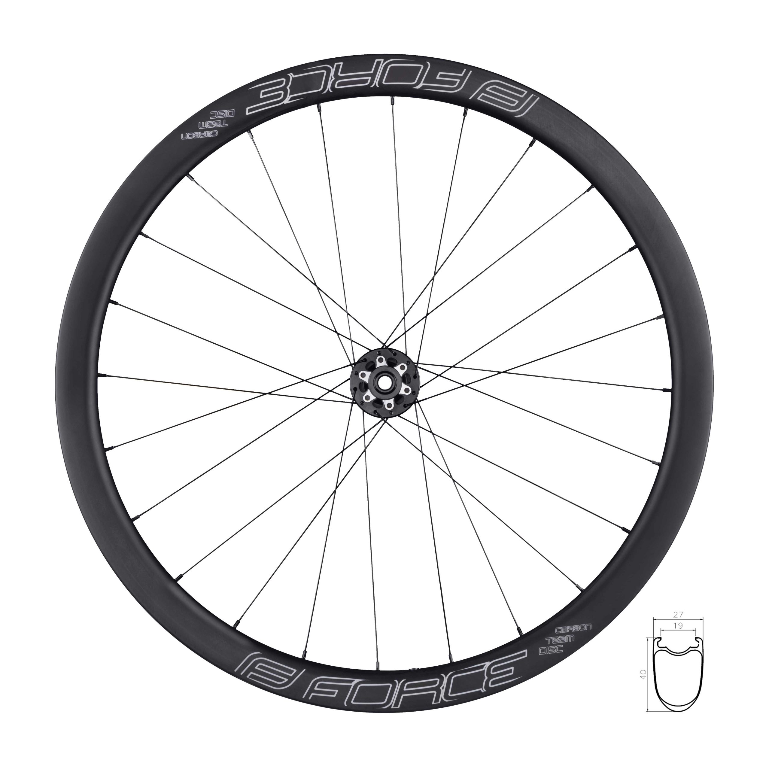 wheel read road FORCE TEAM CARBON DISC 40 clincher