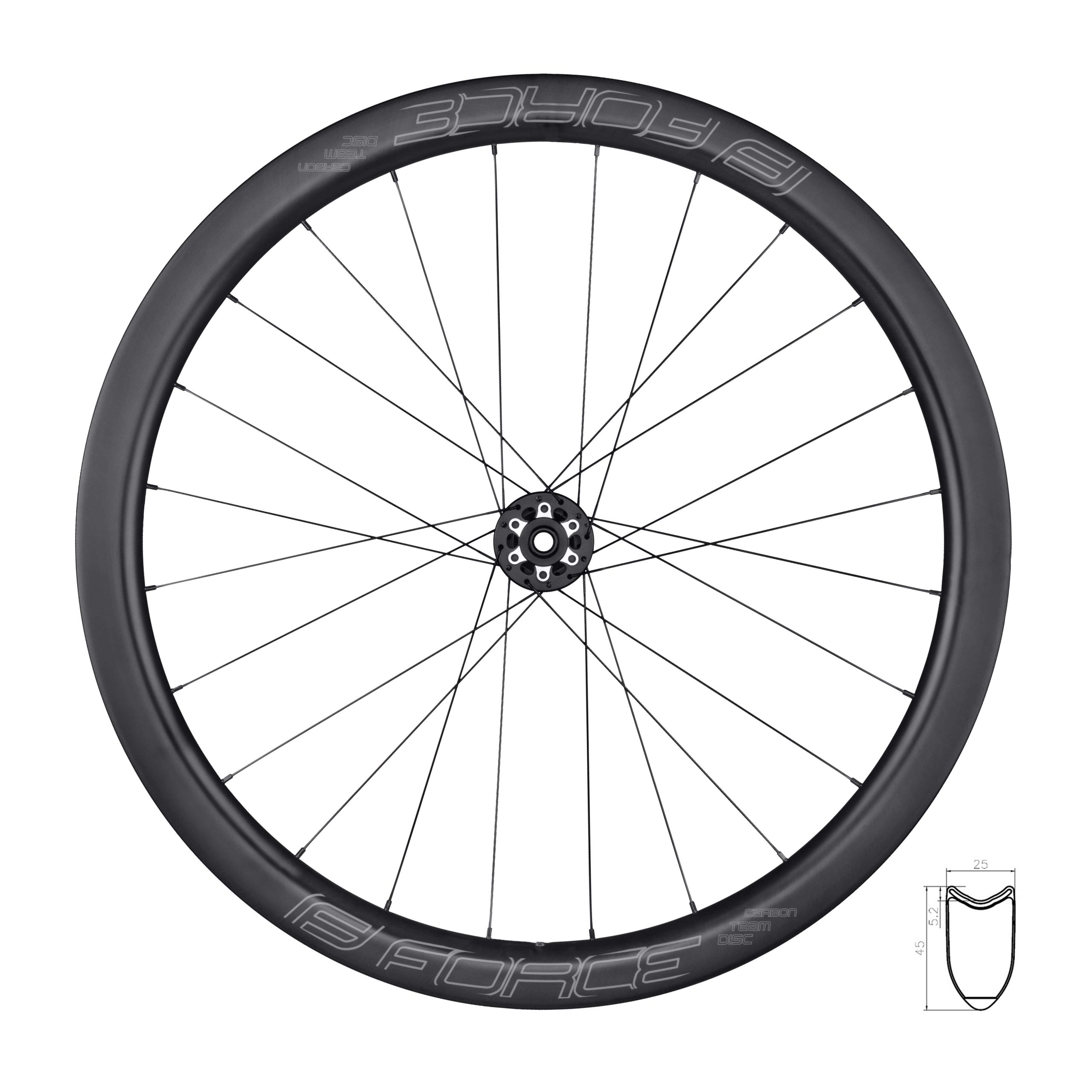 wheel read road FORCE TEAM CARBON DISC 45 tub.