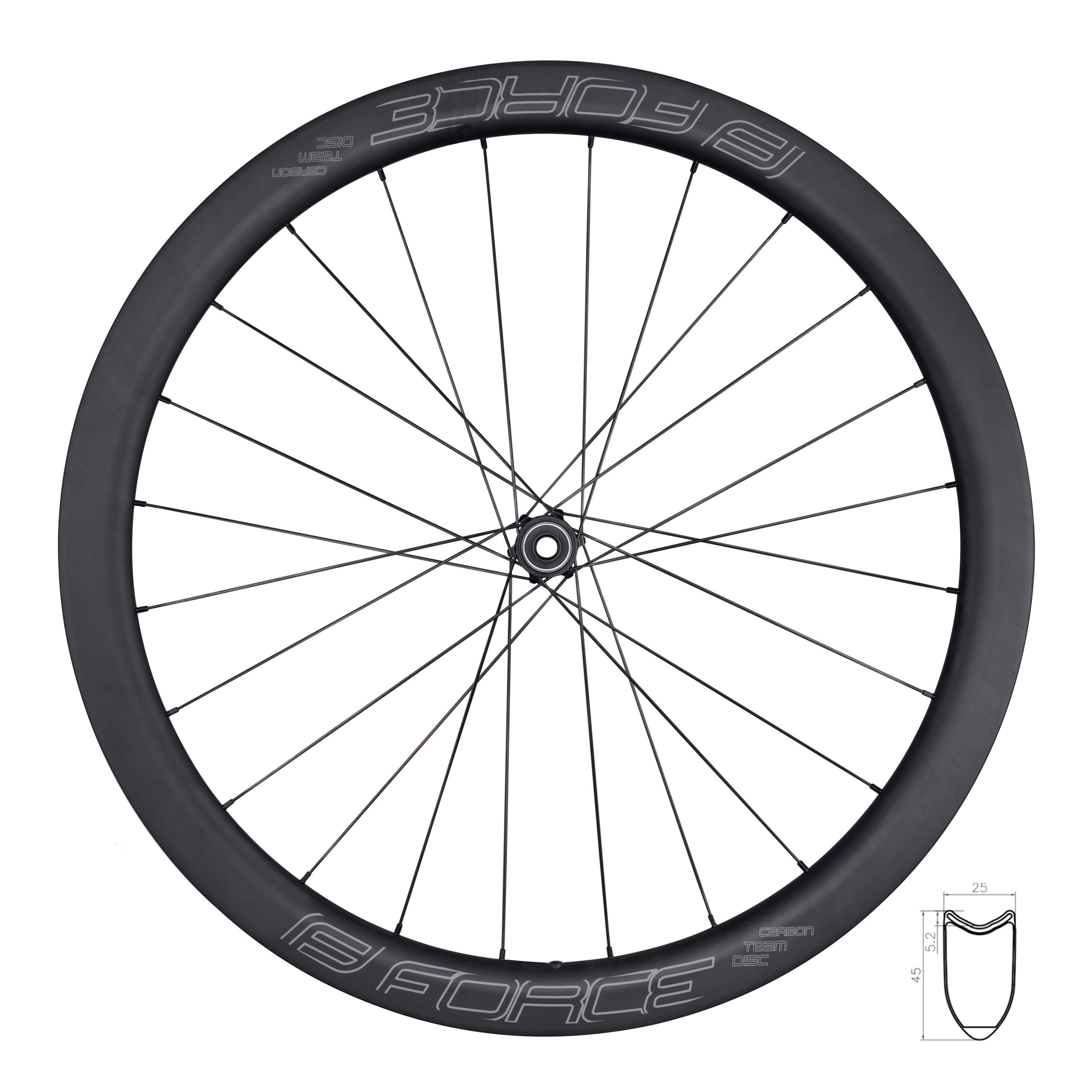 wheel read road FORCE TEAM SP CARBON DISC 45 tub.