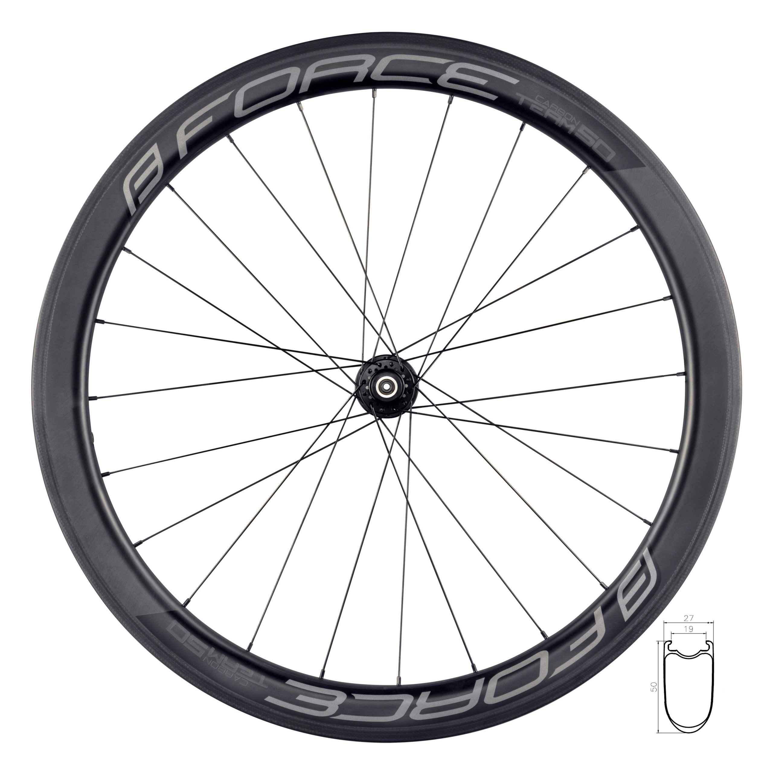 wheel rear road FORCE TEAM CARBON 50 clincher