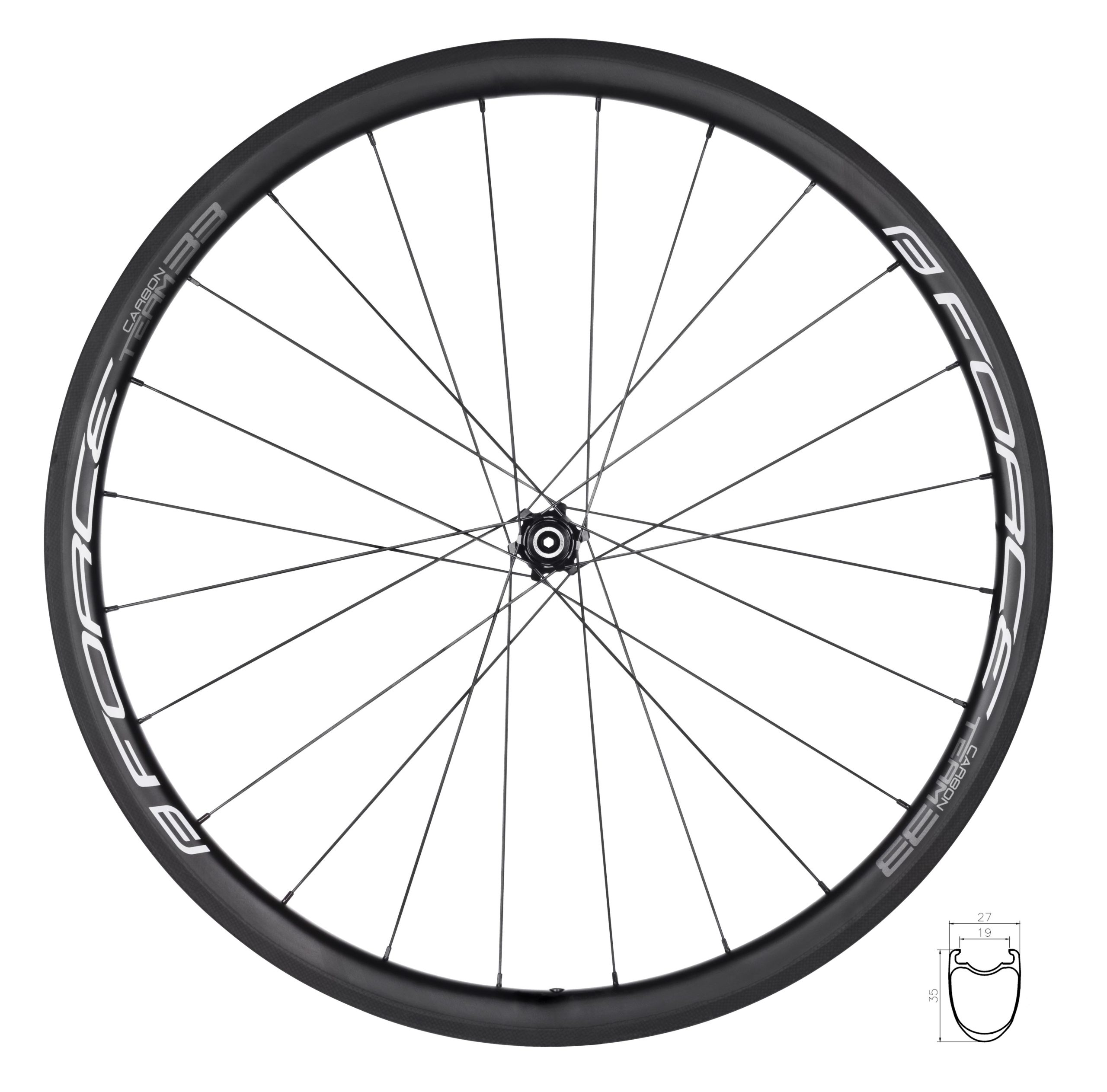 wheel rear road FORCE TEAM SP CARBON 33 clincher