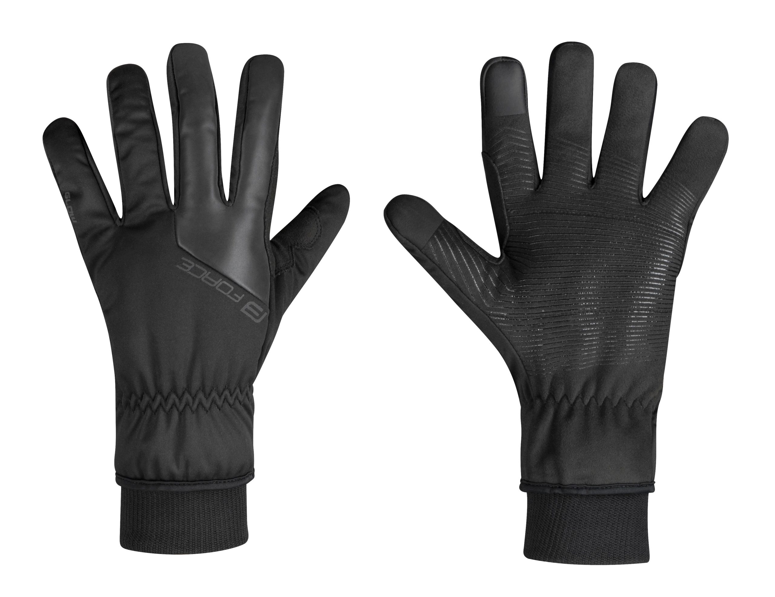 winter gloves FORCE GLOW, black L